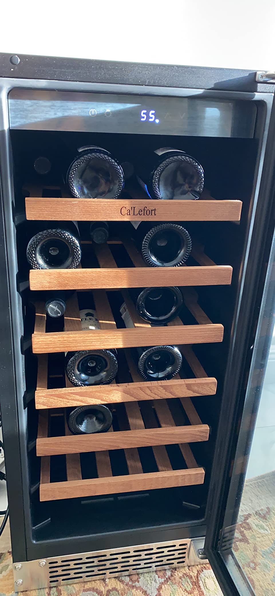 Ca'Lefort 24 Inch Wine Fridge, 51-Bottle Built-In Wine Cooler | 40-65°F Control, Adjustable Shelves, Glass Door & 3-Color LED, Automatic Defrost, Under Counter or Freestanding for Home Bar customer photo 1