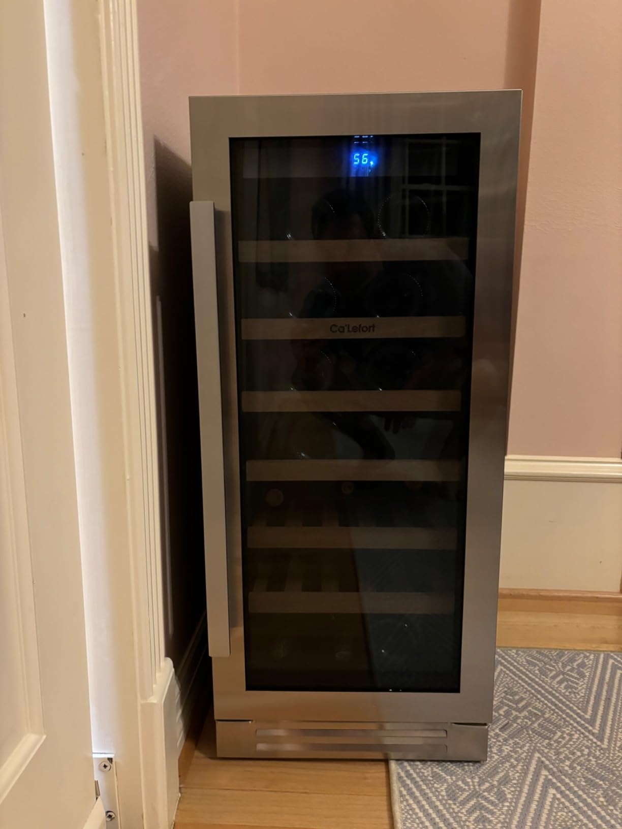 Ca'Lefort 24 Inch Wine Fridge, 51-Bottle Built-In Wine Cooler | 40-65°F Control, Adjustable Shelves, Glass Door & 3-Color LED, Automatic Defrost, Under Counter or Freestanding for Home Bar customer photo 2