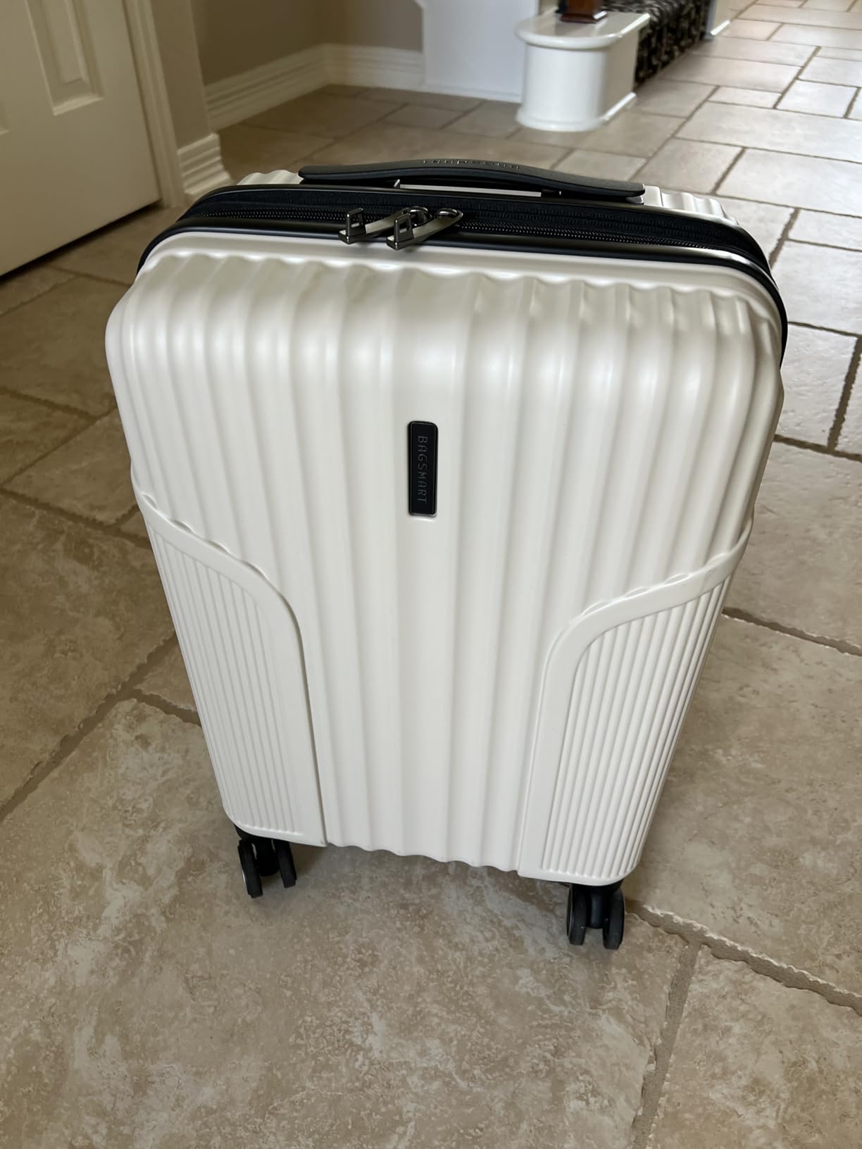 Expandable Carry On Luggage 22x14x9 Airline Approved, Carry-On Suitcase, Grey customer photo 2