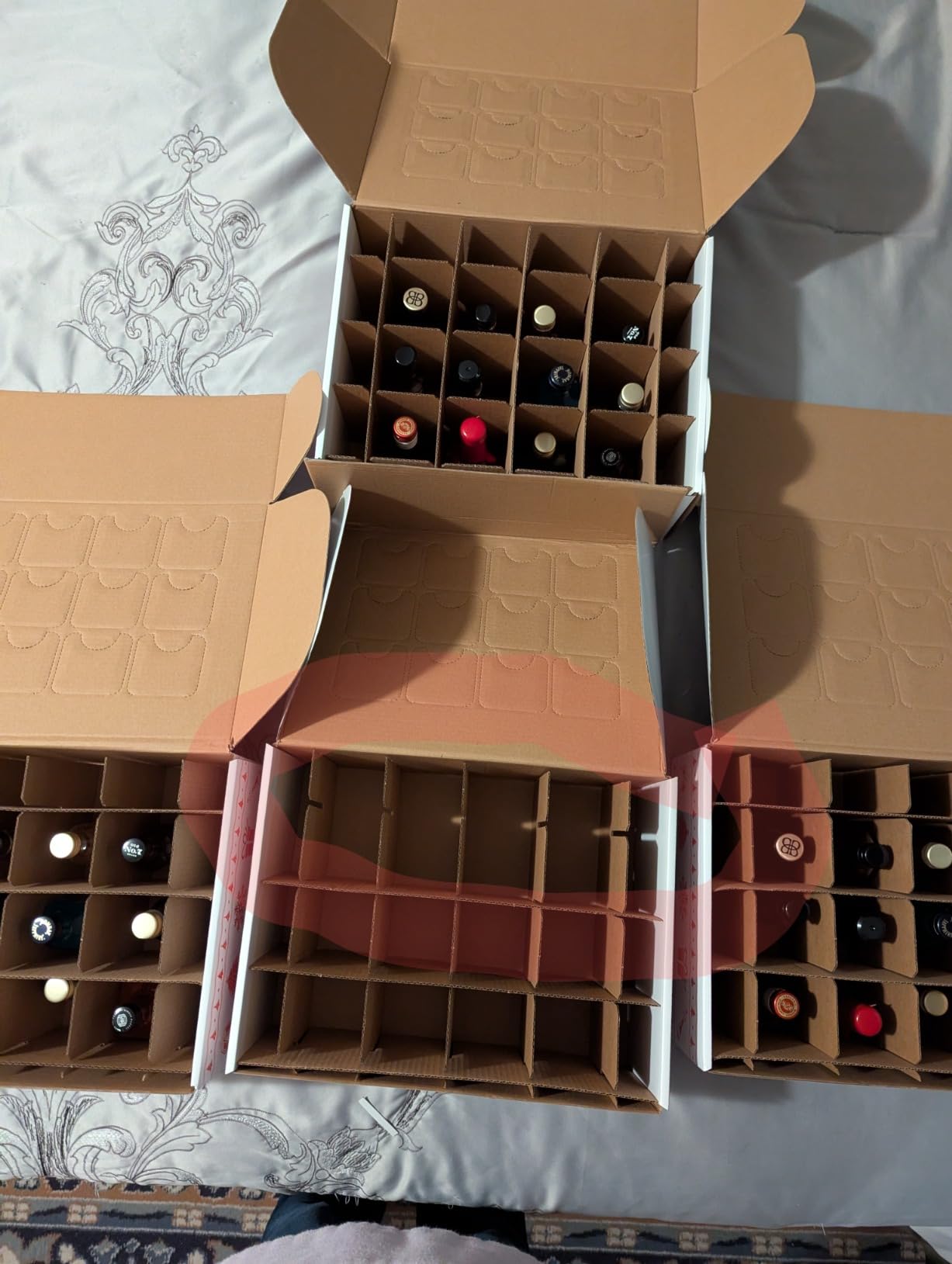 Gilprop 1 Pc Christmas Advent Calendar for Alcohol, Wine Boxes Gifts | Advent Calendar Wine for Adults Party 2026, Xmas Ornament Design 12 Compartments Each, Christmas Holiday Gift Decor customer photo 1