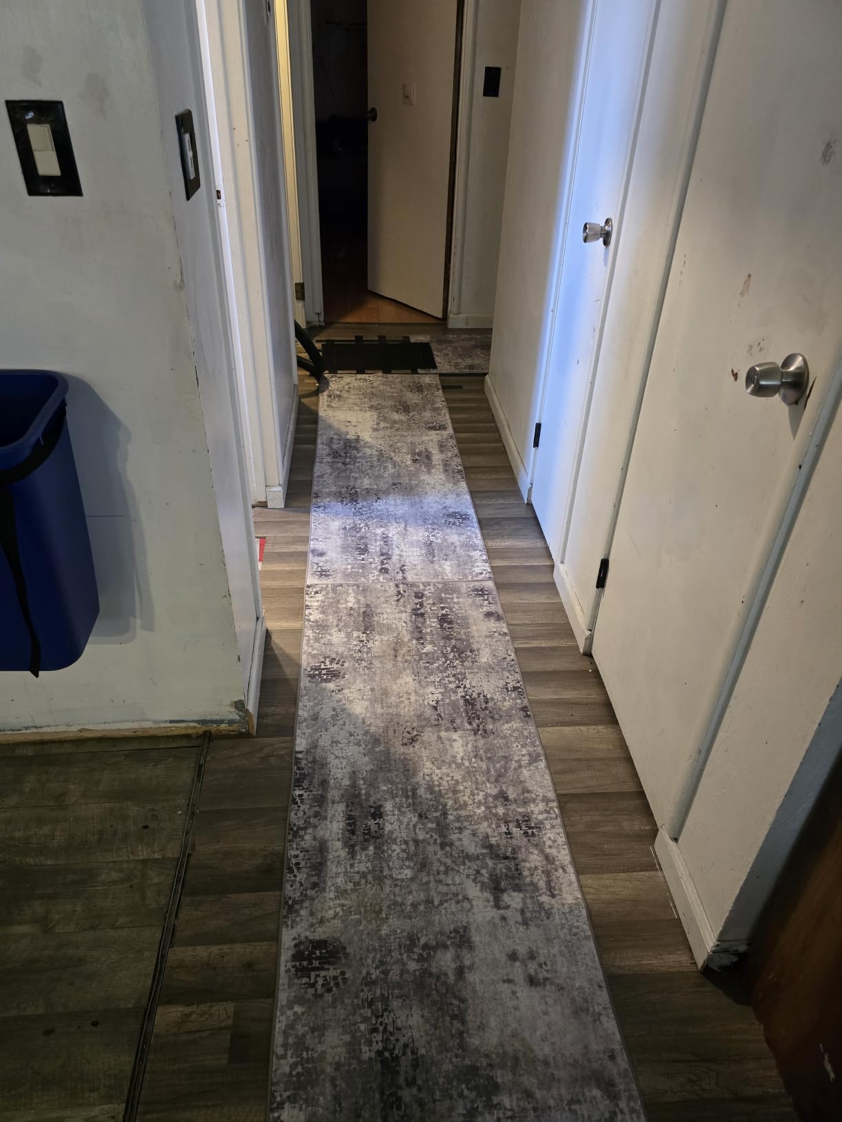 Ompaa 2x6 Rug Runners for Hallways Kitchen Runner Rug Non Slip Washable Grey Long Runner Rugs with Rubber Backing Soft Abstract Carpet Runner customer photo 1