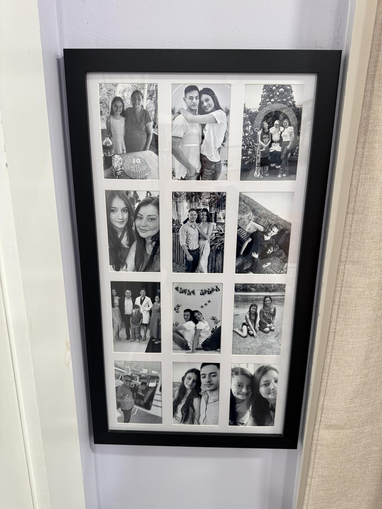 DUENPY 22x32 Collage Frame For 24 4x6 Photos Black | Multi-opening Collage Layout, Designed for Wall Mount Display to Collect Your Sweet Life Moments customer photo 1