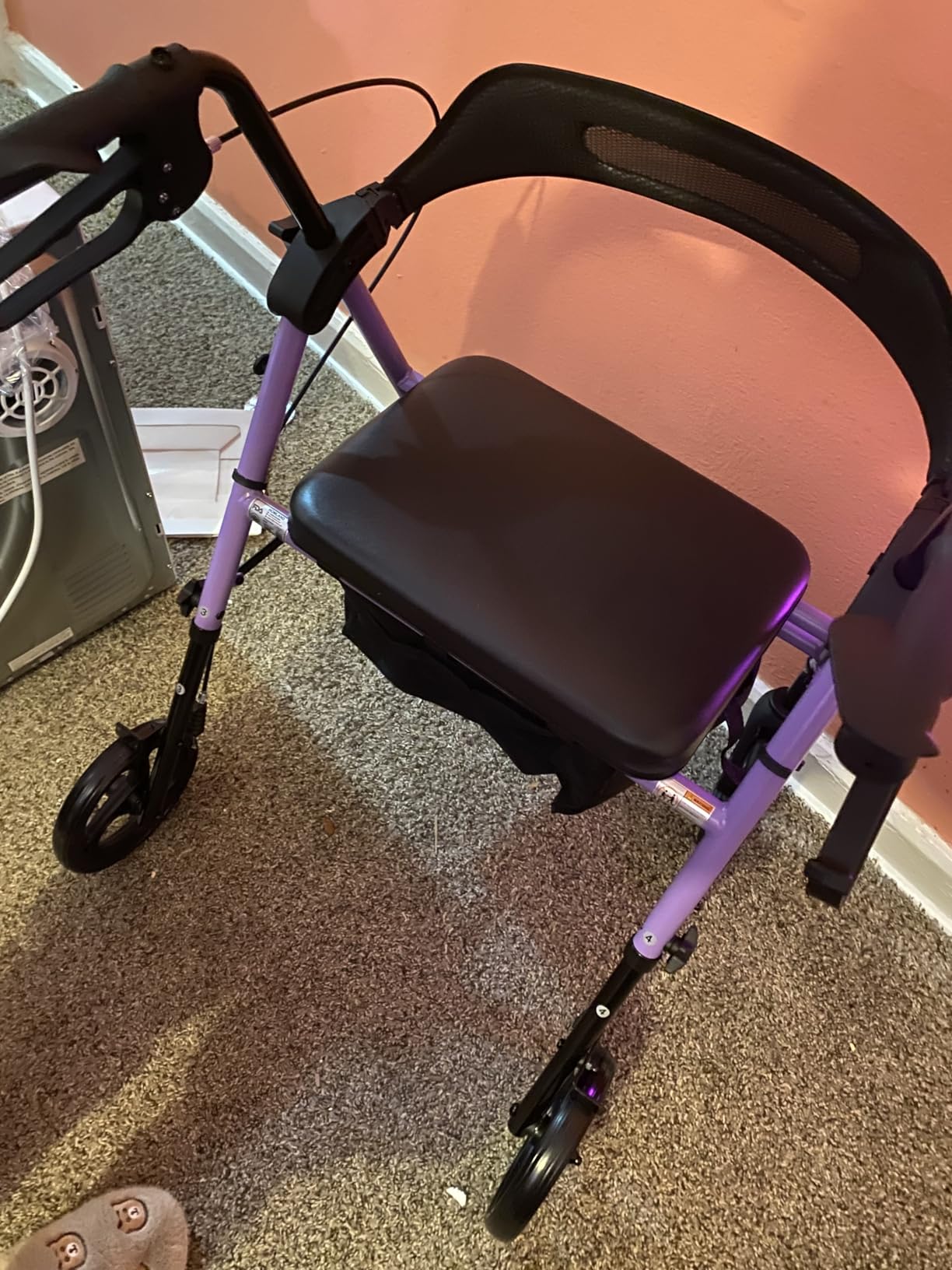 HOMLAND Foldable Rollator Walkers for Seniors with Seat, 16