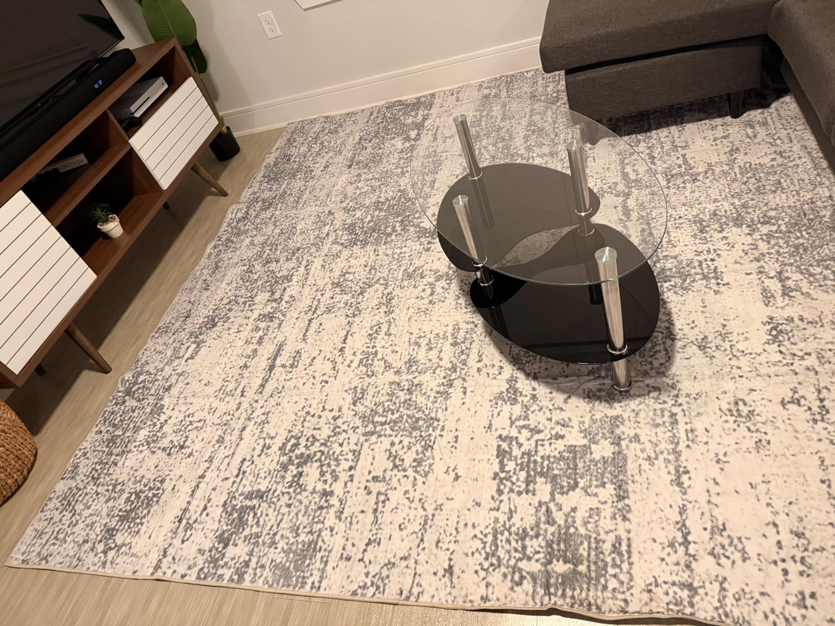 8x10 Area Rugs for Living Room - Washable Rug Modern Abstract Soft Large Neutral Non-Slip Carpet Indoor Floor Stain Resistant Thin Carpets for Bedroom Dining Room Farmhouse Nursery Home Office Grey customer photo 2