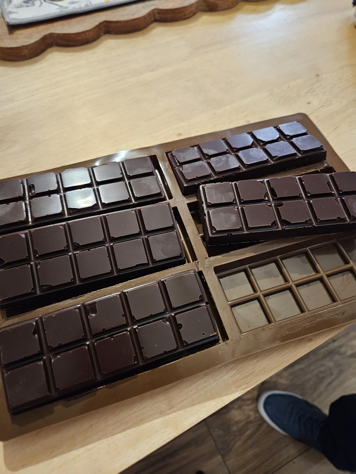 Chocolate Bar Mold, Non-Stick Chocolate Molds, 100% Food Grade Silicone Mold | DIY Chocolate Bar Mold, Chocolate Chip Mold for Dubai Pistachio Rod, Candy, Snacks (10 Snap) customer photo 1