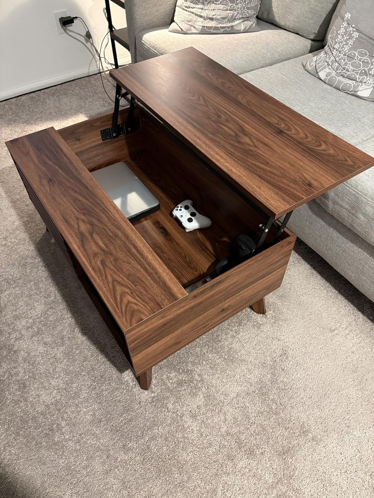HAIOOU Lift Top Coffee Table with Storage for Living Room 35.4