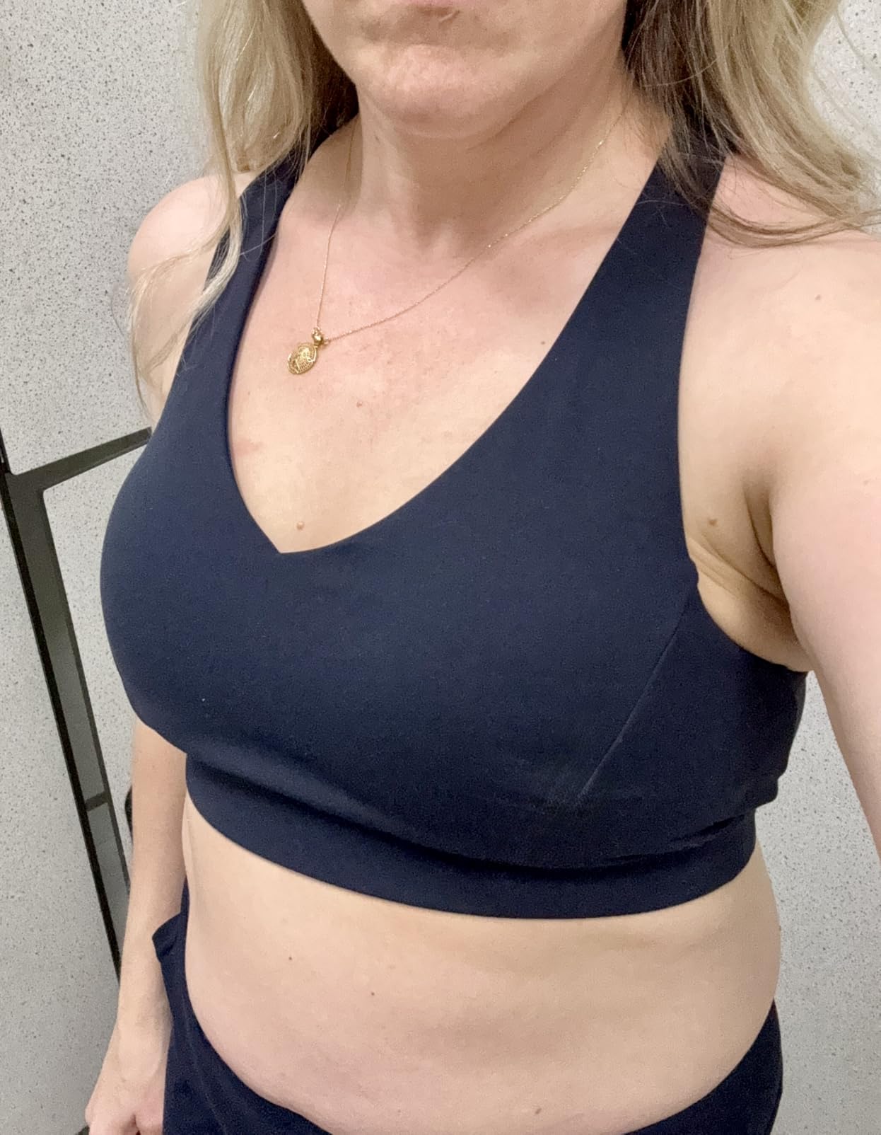 CRZ YOGA Butterbreeze Cross Back Sports Bras | Medium Support, Removable Pads, Training, Fast Dry, Scoop Neck, Cut-Out, Adjustable Wide Straps, for Women customer photo 2