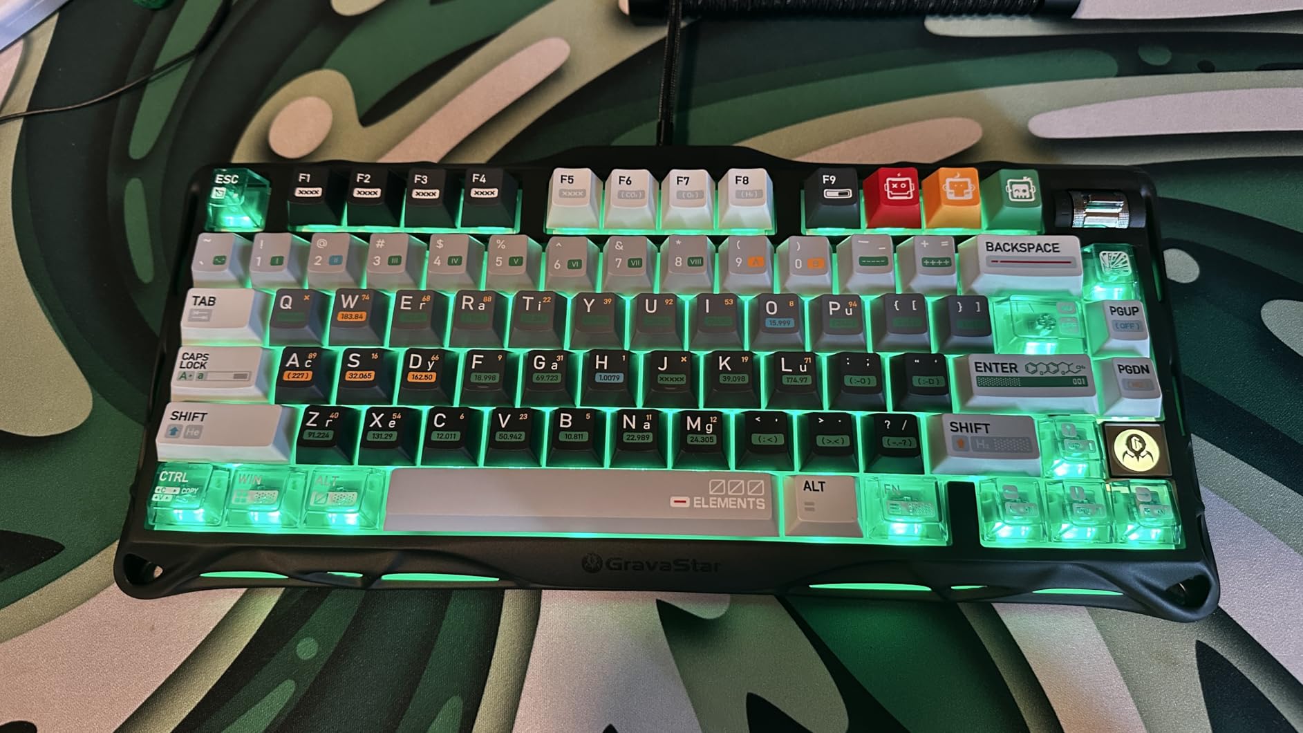GravaStar Mercury K1 75% Wireless Mechanical Gaming Keyboard RGB Backlit | Gasket Mount, Hot Swappable Linear Switches, Creamy Sound Keyboard, 2.4GHz/USB-C/Bluetooth 5.0, for Win/Mac (Gradient Black) customer photo 1