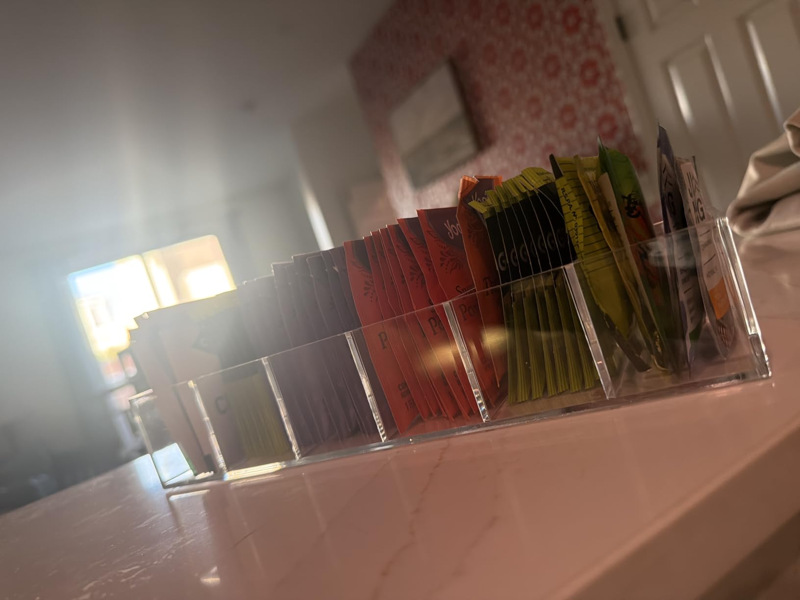Tea Bag Organizer, Clear Tea Bag Holder with 6 Slot, Tea Packet Storage for Countertop, Drawer, Kitchen, Pantry, Cabinet customer photo 1