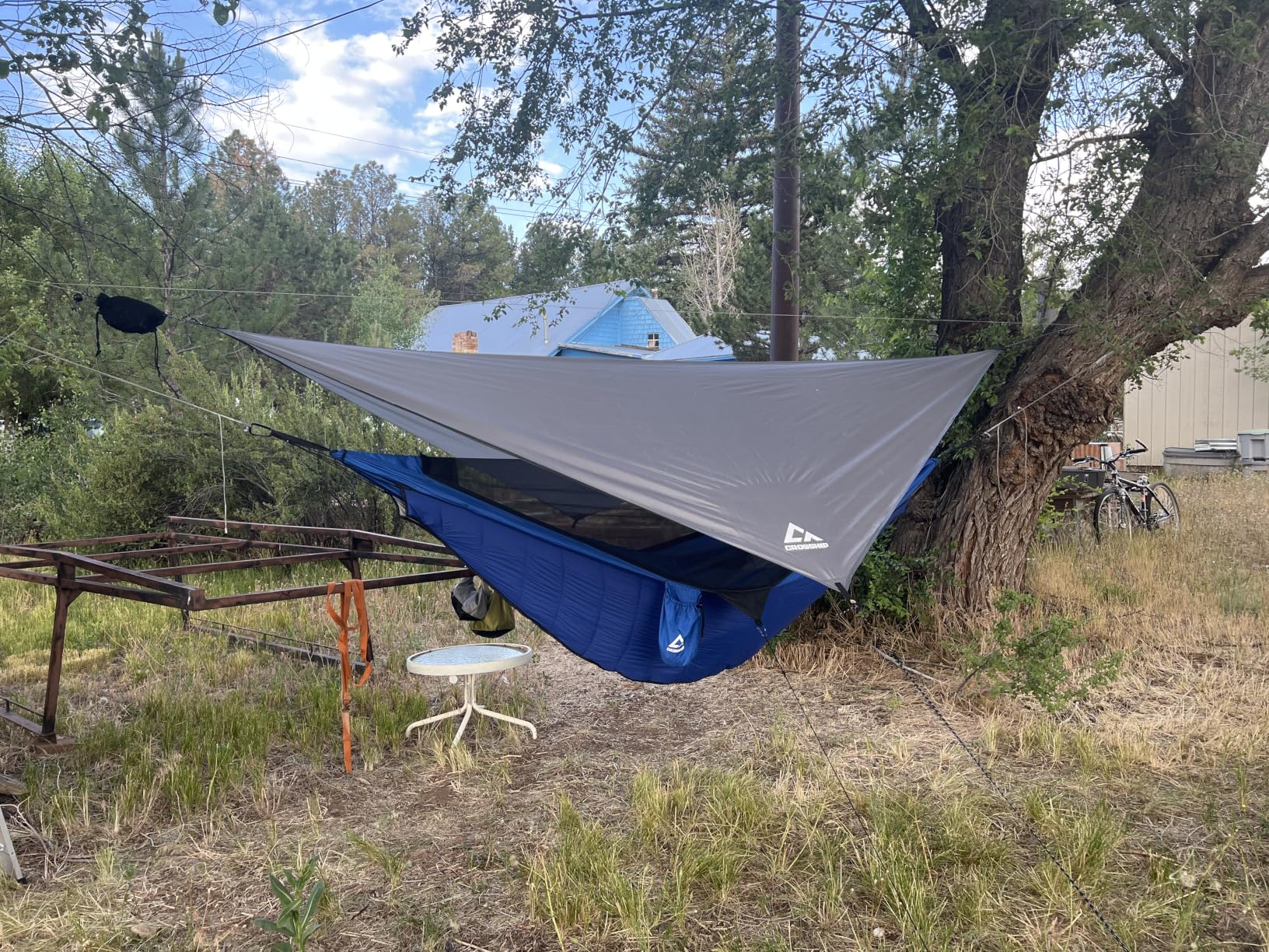 Camping Hammock with Mosquito Net - 500lbs Portable Hammock | 2-in-1 Backpacking Hammock, with Tree Straps, Guylines & Stake, for Hiking, Travel & Backyard, Forest Green customer photo 1