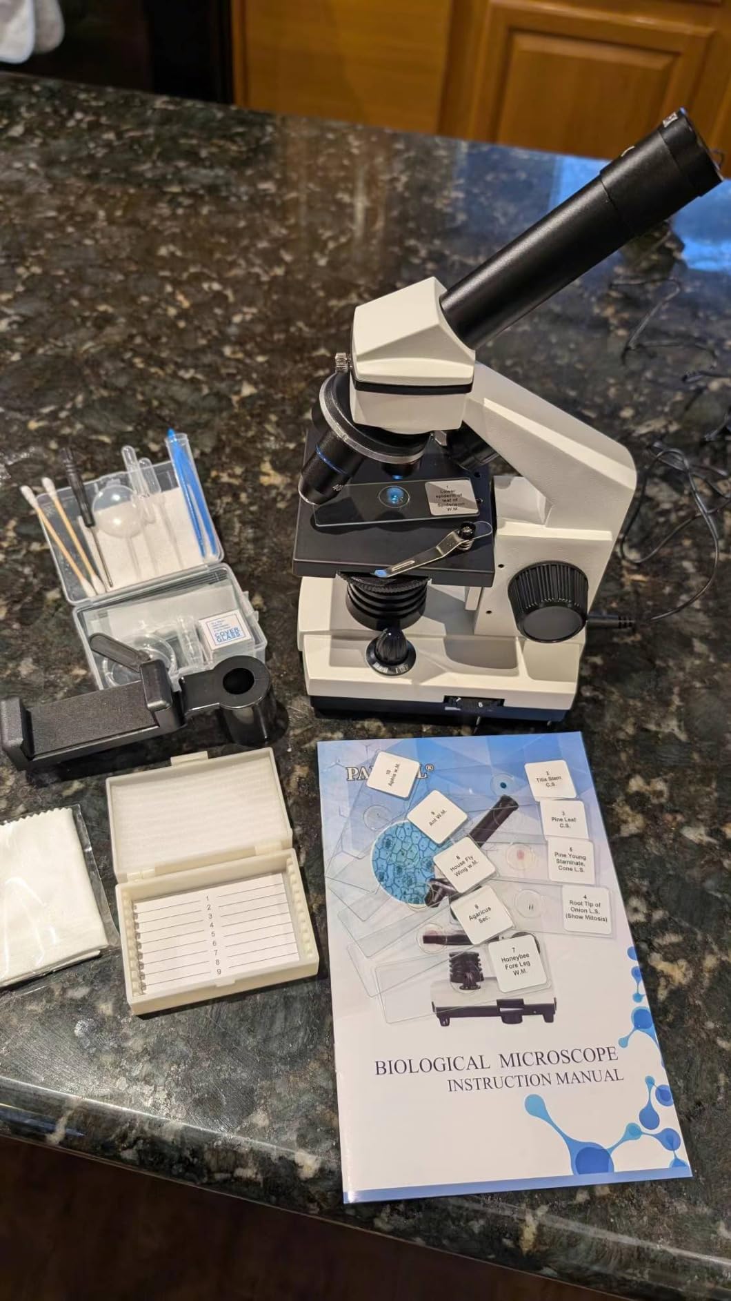 Microscope for Adults Professional: Compound Microscope for Kids 8-12, 100X-2000X Kids Microscope Kit with Prepared Microscope Slides and Covers, Plant Stereo Microscopes for Kids Homeschool Lab customer photo 1