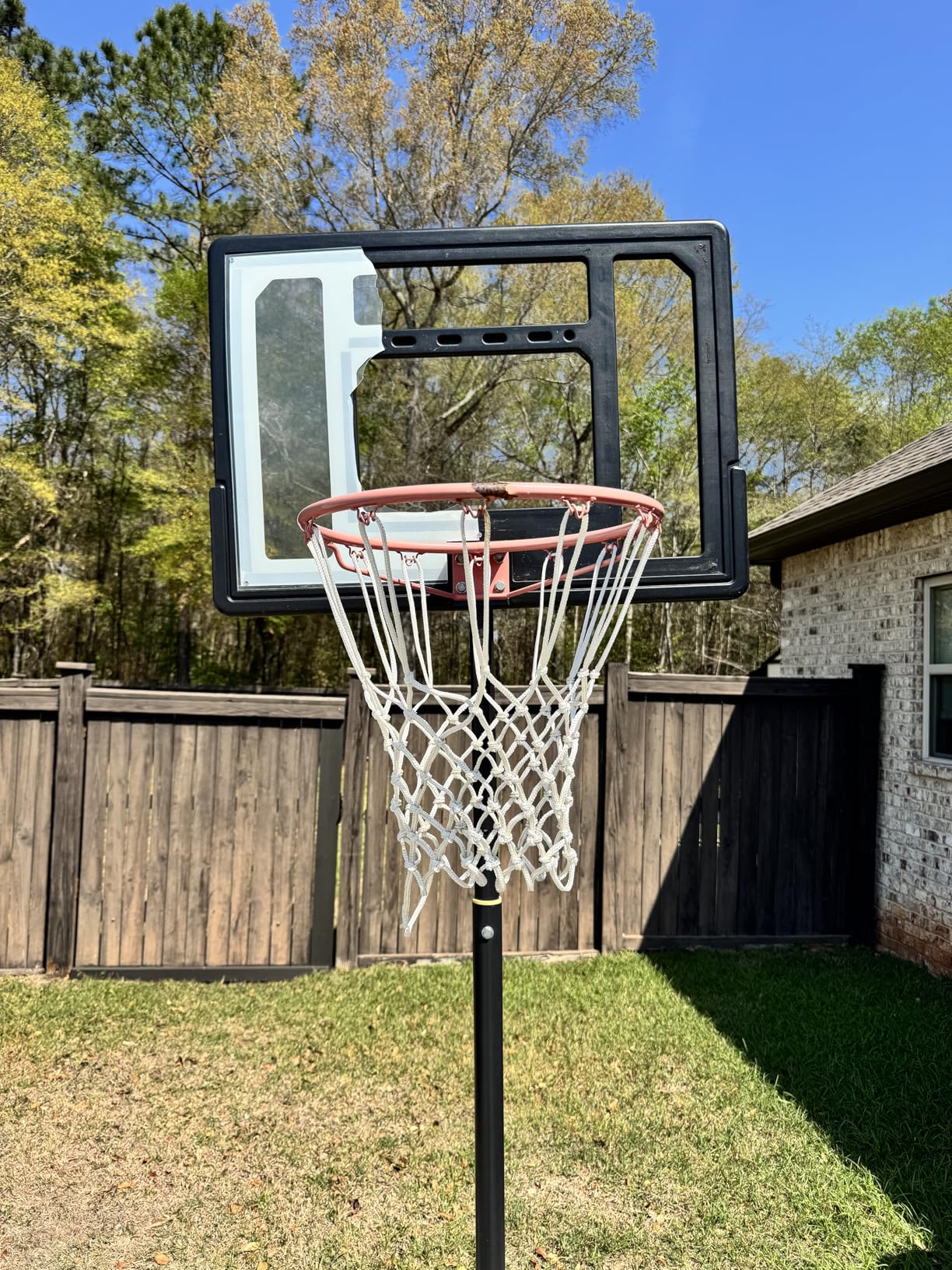 Kids Basketball Hoop Outdoor - 33 inch Backboard, 70-84in Adjustable Height, Portable Basketball Hoops & Goals for Kids/Teenagers/Youth in Backyard/Driveway/Indoor - Fillable Base customer photo 2