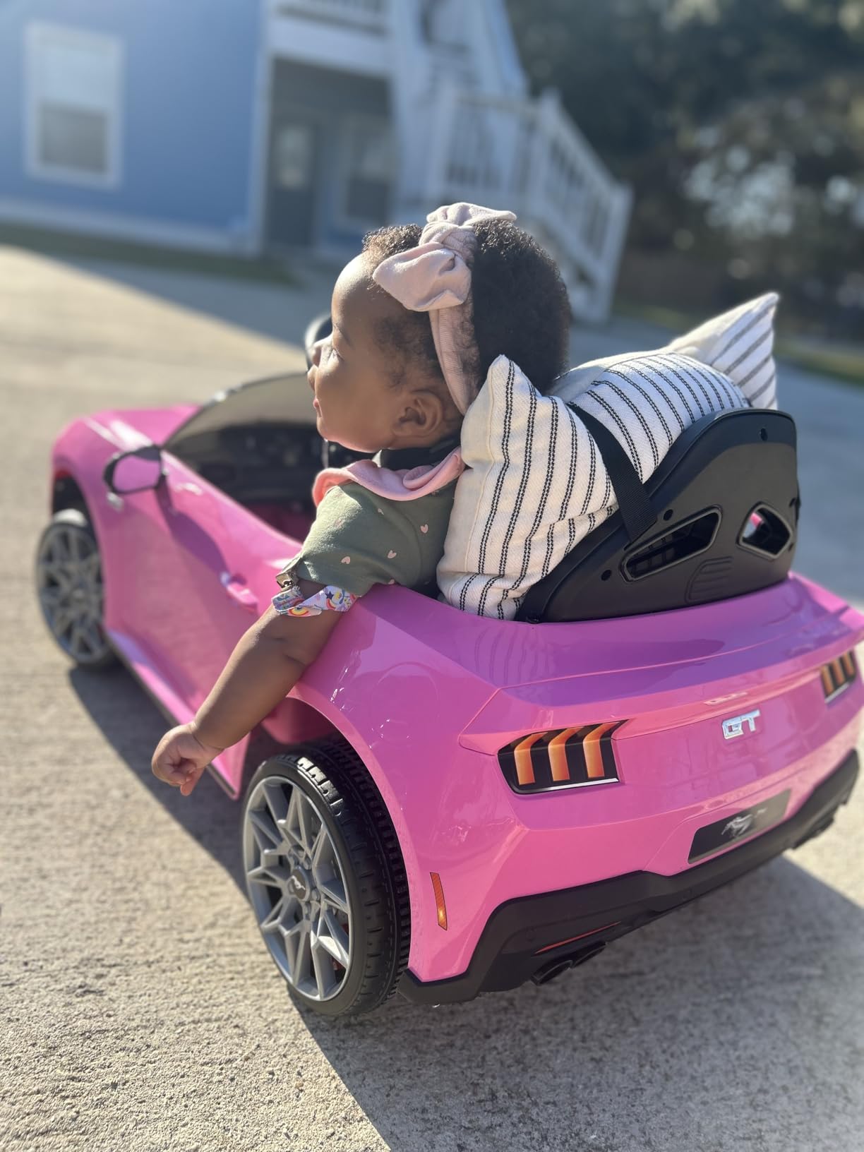 Best Choice Products Kids 12V Electric Ride On Car Officially Licensed Ford Mustang w/Parent Control, LED Lights, 2 Speeds, Bluetooth - Red customer photo 2