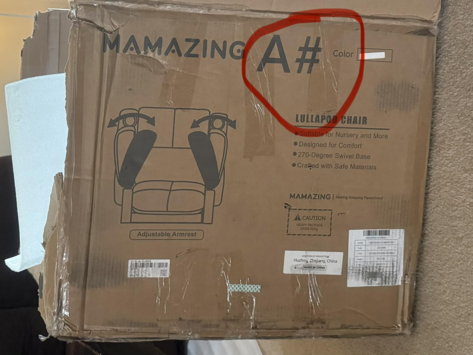 MAMAZING Lullapod Power Nursery Rocking Chair with HugAssist Armrest | Triple Motor Power Nursing Recliner customer photo 2