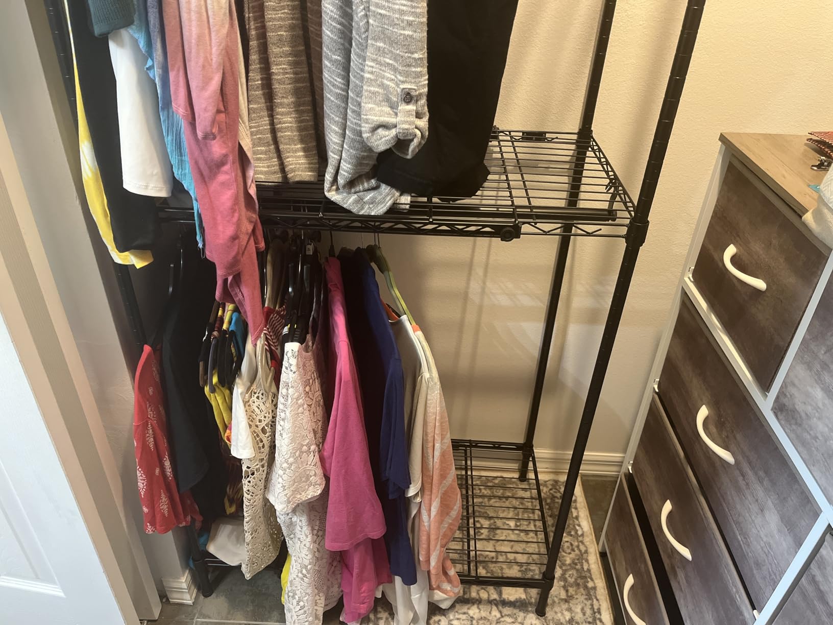 VIPEK X1 Expandable Clothes Rack Heavy Duty Adjustable Closet System Black customer photo 1