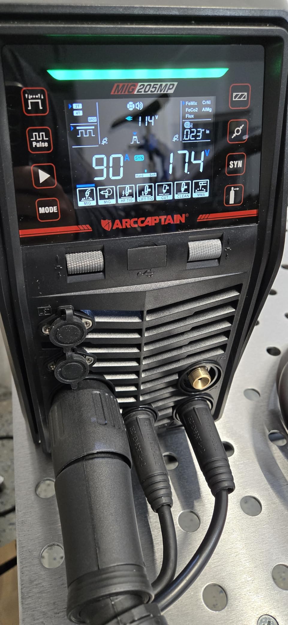 ARCCAPTAIN MIG205MP MIG Welder with Plasma Cutter, 9 IN 1 Welding Machine | 120/240V, App Control, Pulse MIG/Flux Core/Cut/DC HF/Lift TIG/Clean/Stick/Spool Gun Aluminum Welding, Home DIY Projects customer photo 1