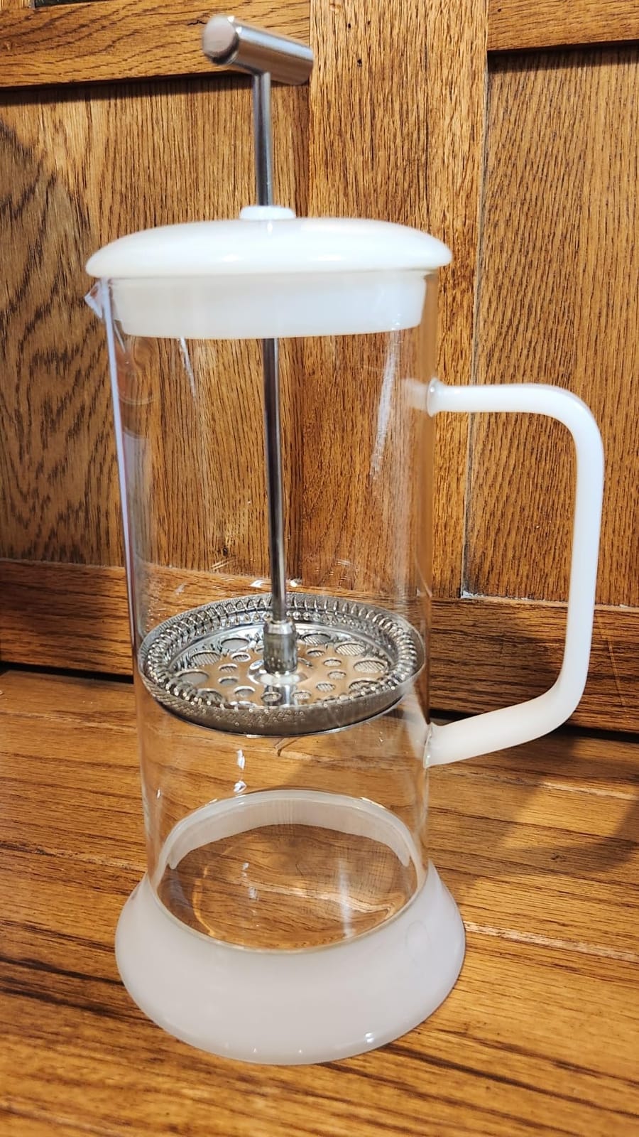 Teabloom Toulouse Borosilicate Glass Tea Press and Coffee Maker with No Plastic, 24-Ounce (700 mL) - Frost White customer photo 2