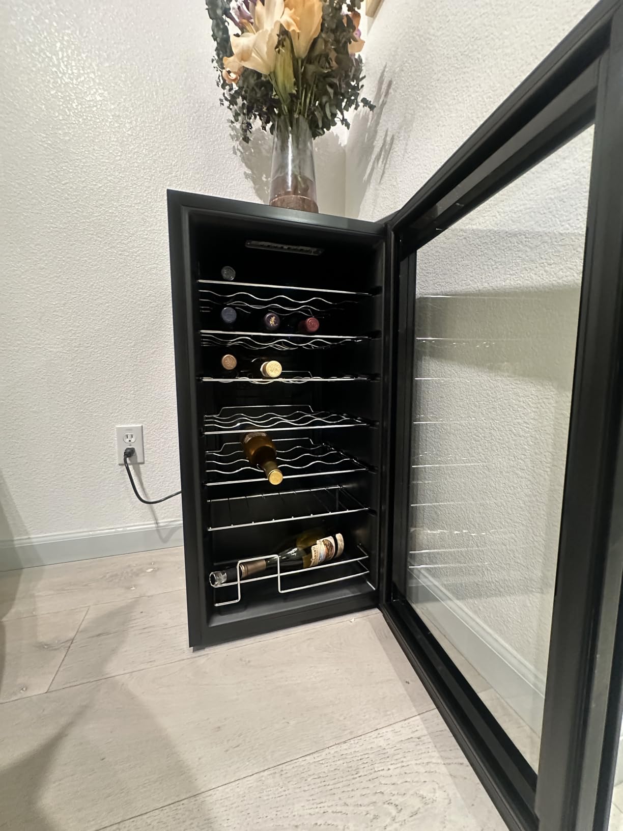 BODEGA COOLER 24 Bottle Wine Cooler, Wine Fridge for Kitchen, Bedroom & Bar | Freestanding & Under Counter, Fast Cooling Compressor, Digital Temp Control, Low Noise, UV Double Glass Door, Auto Defrost customer photo 1