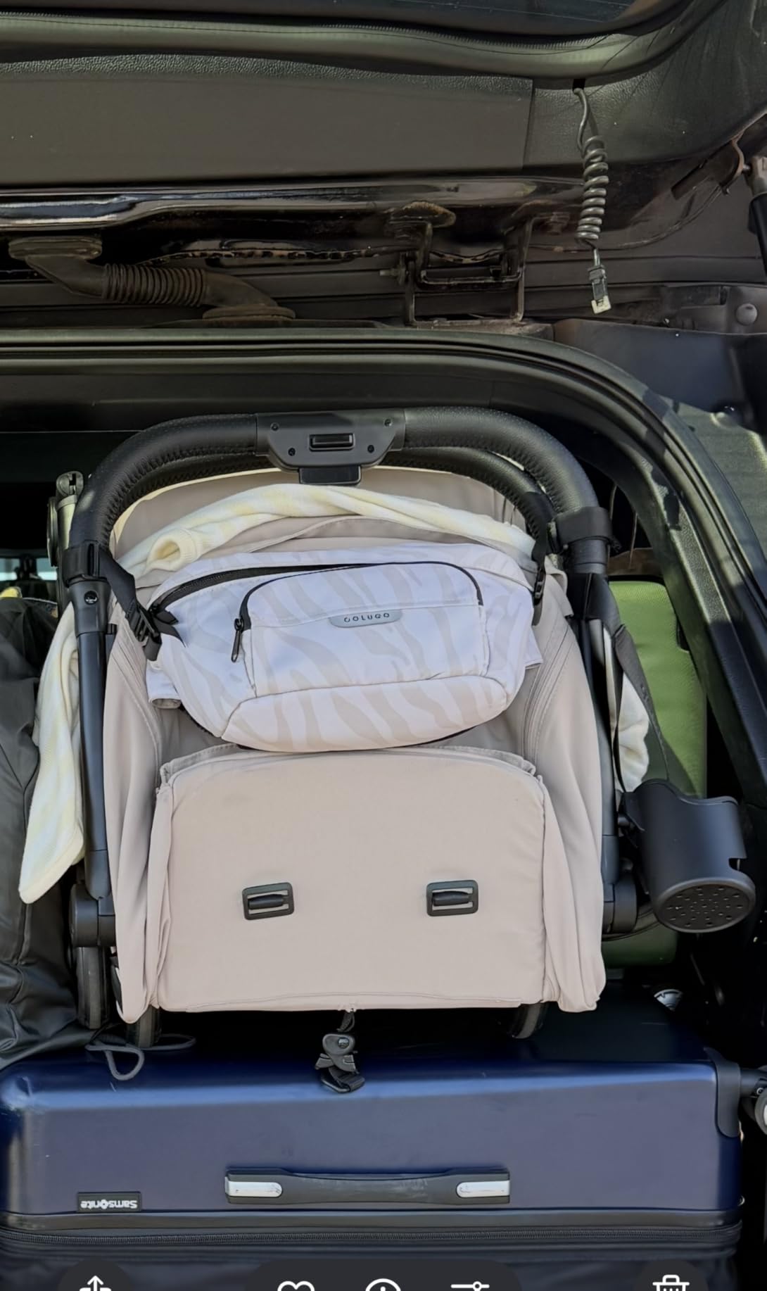 Mompush Velo Compact Travel Stroller One Second Fold | Airplane carry-on approved, near-flat recline, magnetic harness, leather bumper bar, UPF 50+ for newborns to toddlers customer photo 1
