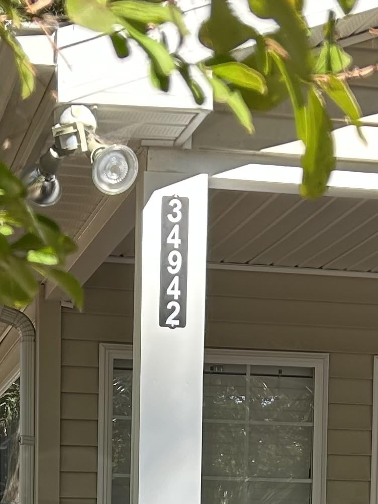 Metal Address Plaque, Address House Number, Waterproof | Horizontal & Vertical Mounted Address Sign for Home Office Street Driveway Yard Mailbox customer photo 1