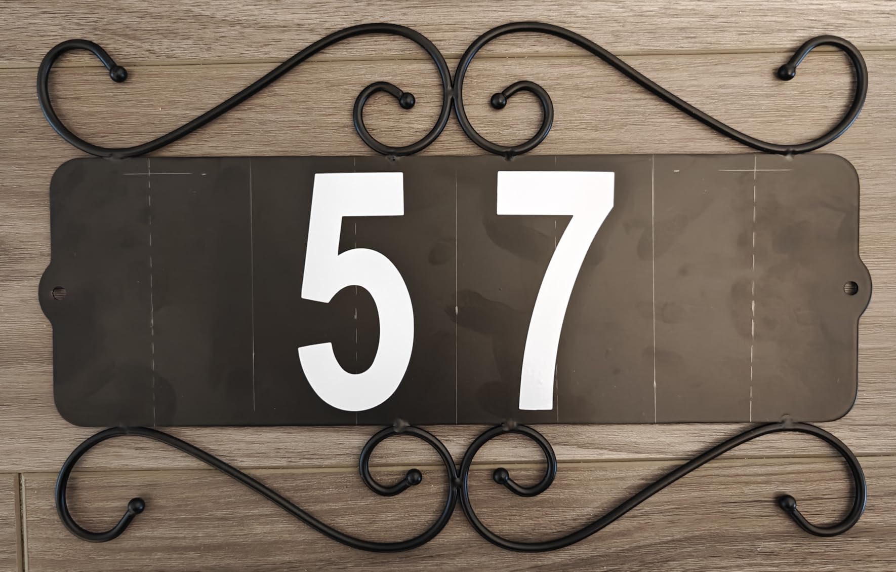Metal Address Plaque, Address House Number, Waterproof | Horizontal & Vertical Mounted Address Sign for Home Office Street Driveway Yard Mailbox customer photo 2