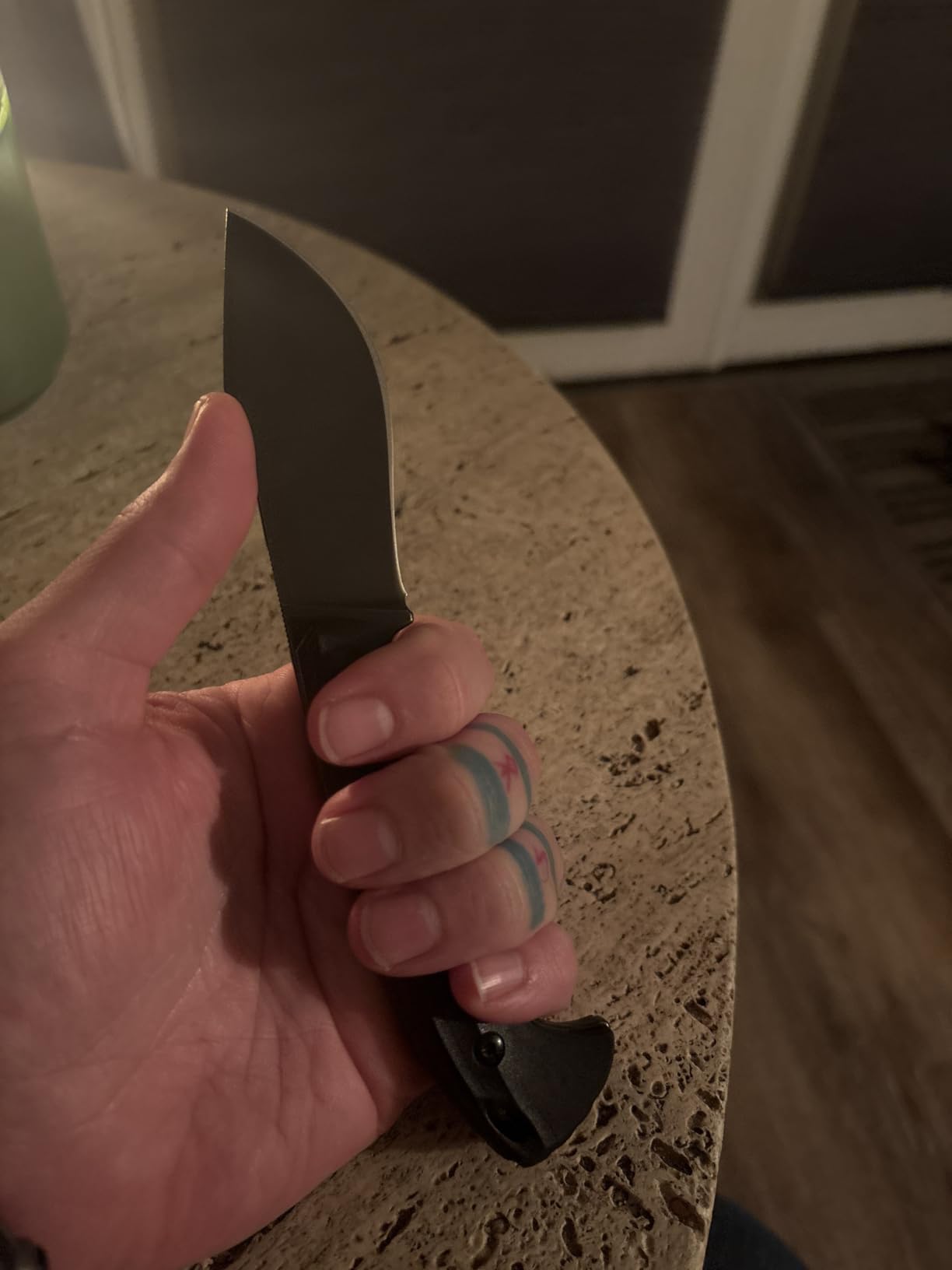 DRACHENADER Survival Knife with Fire Starter L-Y, 7.68