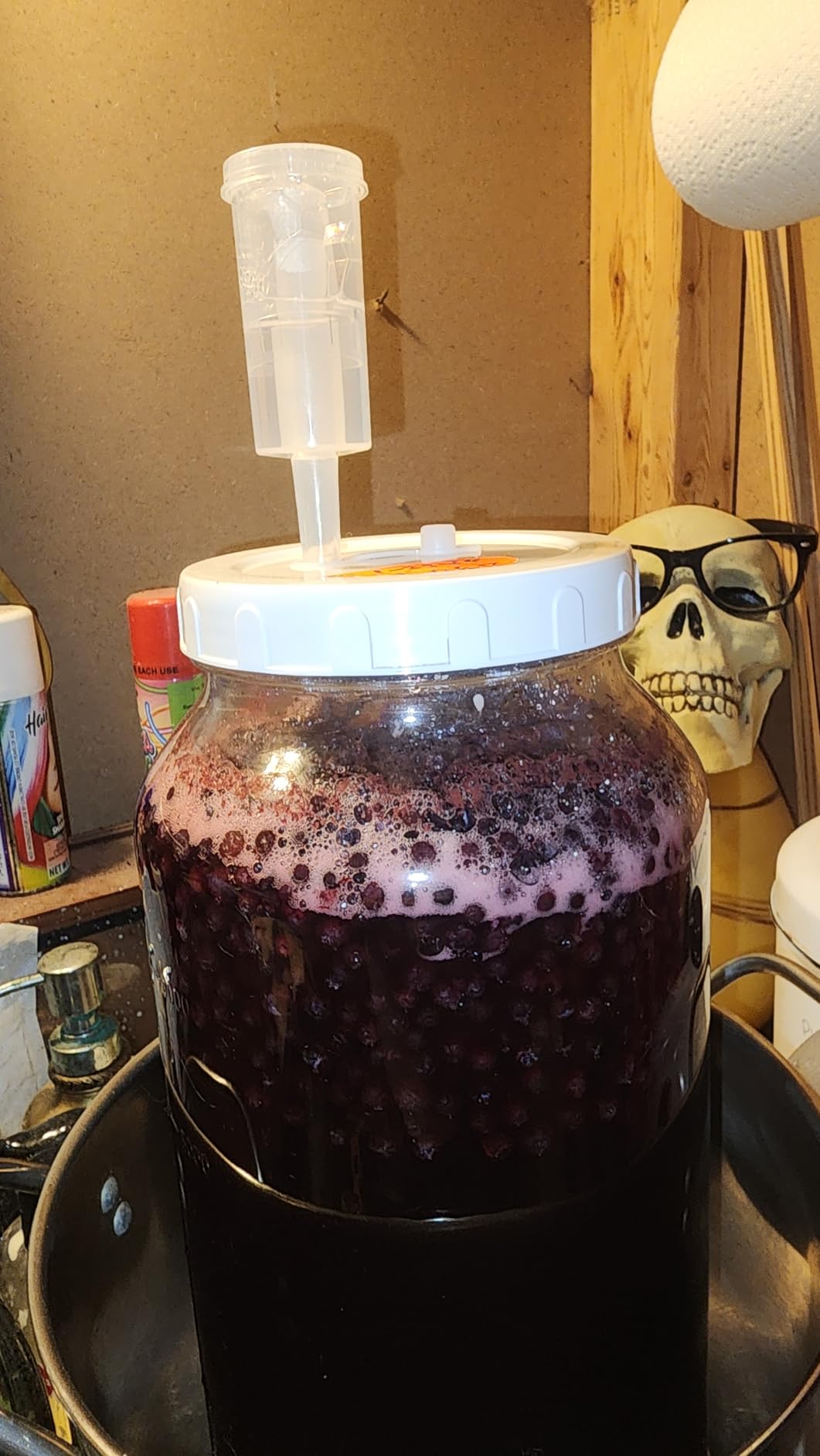 2 Gallon Large Fermentation Jar, Wine Making Kit for Beer Cider Kombucha | 4.3 inch Wide Mouth, Airtight Lid & 3 Airlocks, Mead Making Kit, ML/OZ Scale Line, Food Grade, BPA Free, Dishwasher Safe, 7400ML customer photo 1