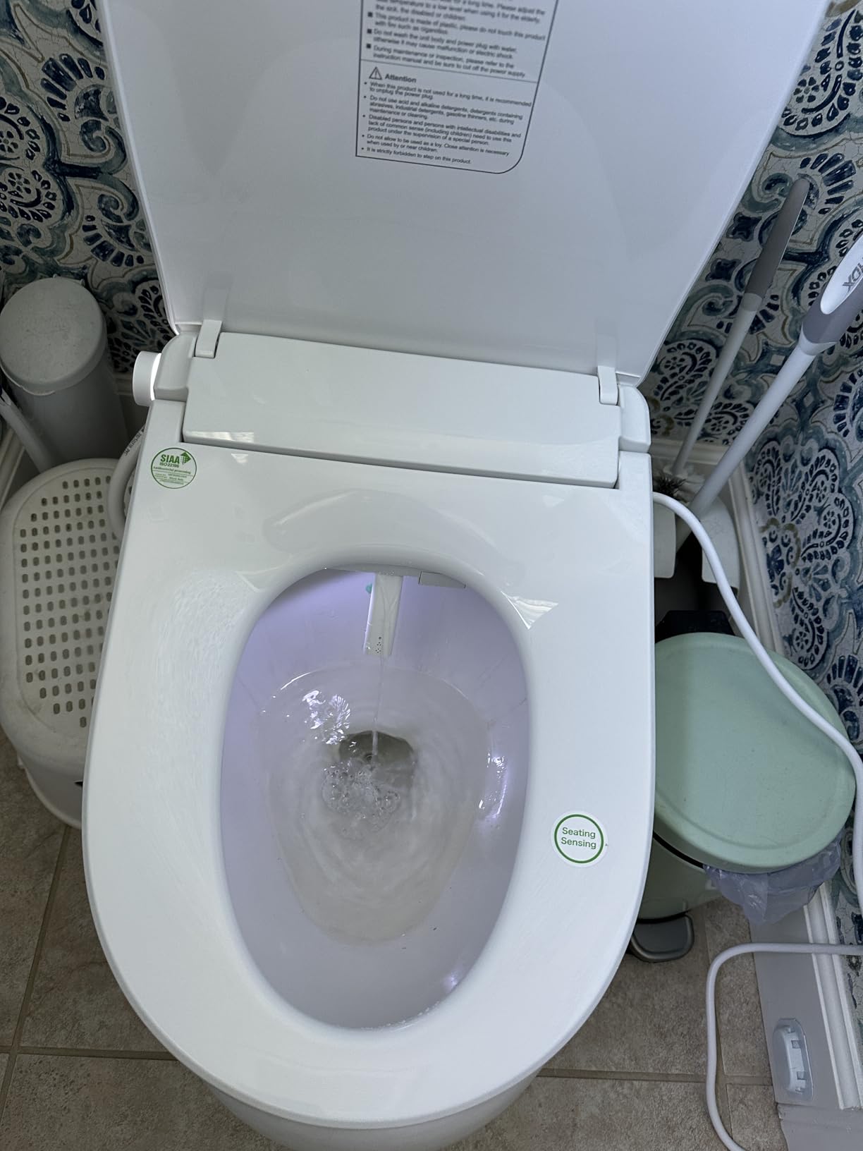 Heated Bidet Toilet Seat with Remote, Auto Open Lid, Elongated | Dryer, Four Cleaning Modes, Self-Cleaning Nozzle, Adjustable Angle & Pressure, Night Light, Eco, Silent Mode, Wider Seat customer photo 1