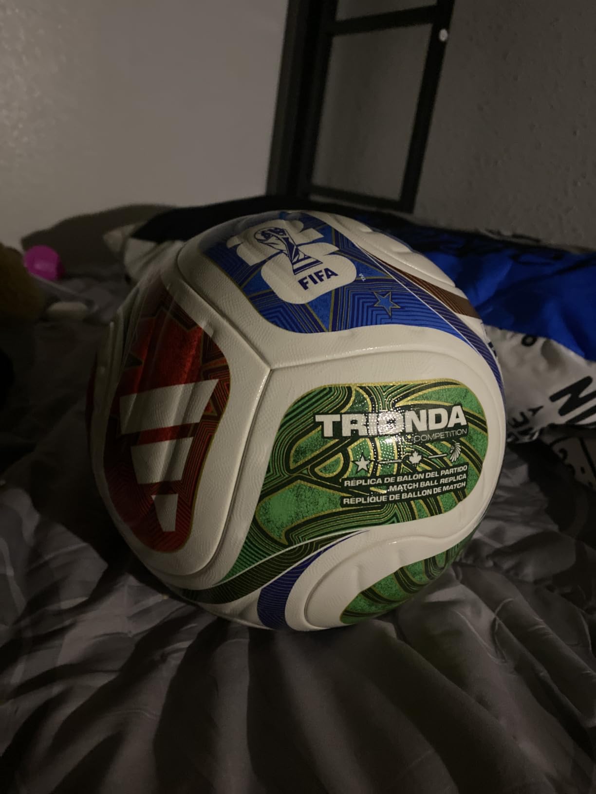 adidas World Cup 2026 Competition Ball - Inspired by la Ola Wave Design, Seamless Surface for Precision and Stability, FIFA Quality Pro customer photo 1