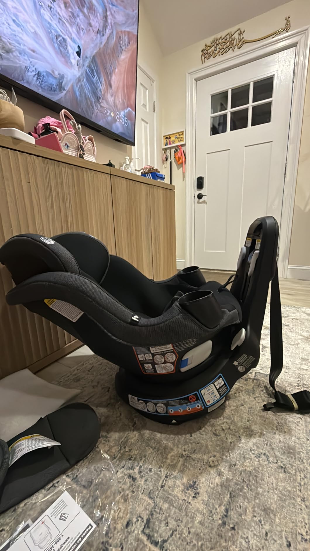 Graco EasyTurn 360 2-in-1 Rotating Convertible Car Seat, 360 Degree Rotating Infant to Toddler Rotating Car Seat, 2 Modes Rear and Forward Facing, Slim Design, Cyran customer photo 2
