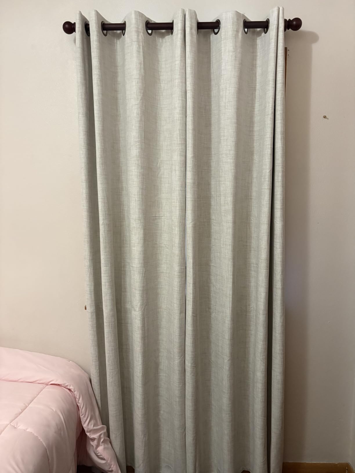 Lajode Blue Linen Blackout Curtains for Kids Bedroom Nursery 84 Inch Length 2 Panels, Thermal Insulated Full Room Darkening Noise Reducing Privacy Window Curtains for Boy Room, Each 52 Inch Wide customer photo 2