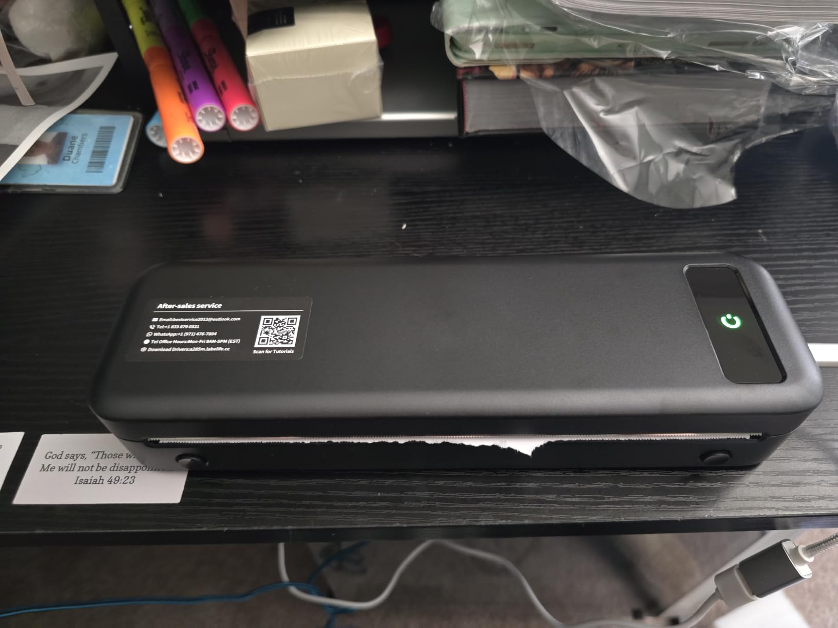 Portable Printers Wireless for Travel, A285M Small Inkless Thermal Printer | Bluetooth Mobile Mini Printer Support 8.5
