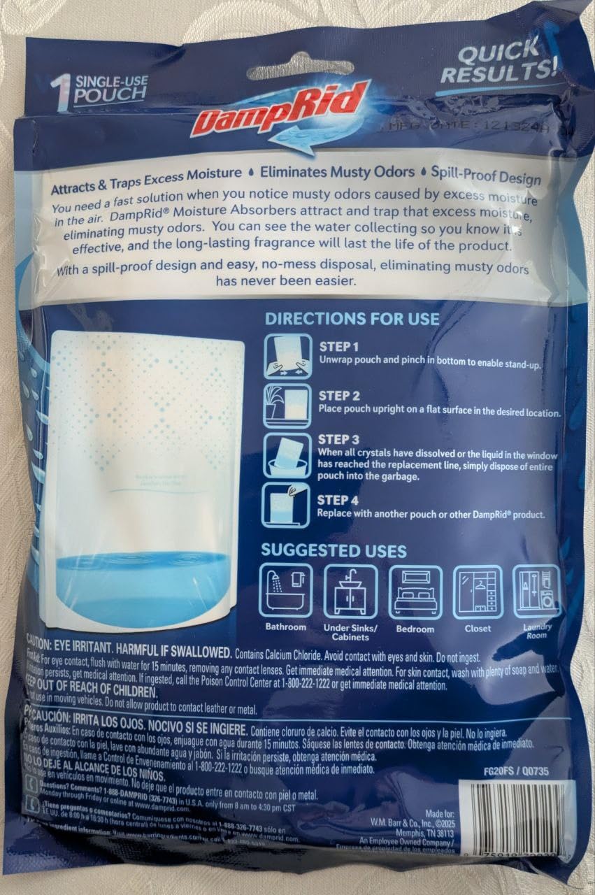 DampRid Fresh Scent Single-Use Pouch Moisture Absorber, 6-Pack customer photo 1