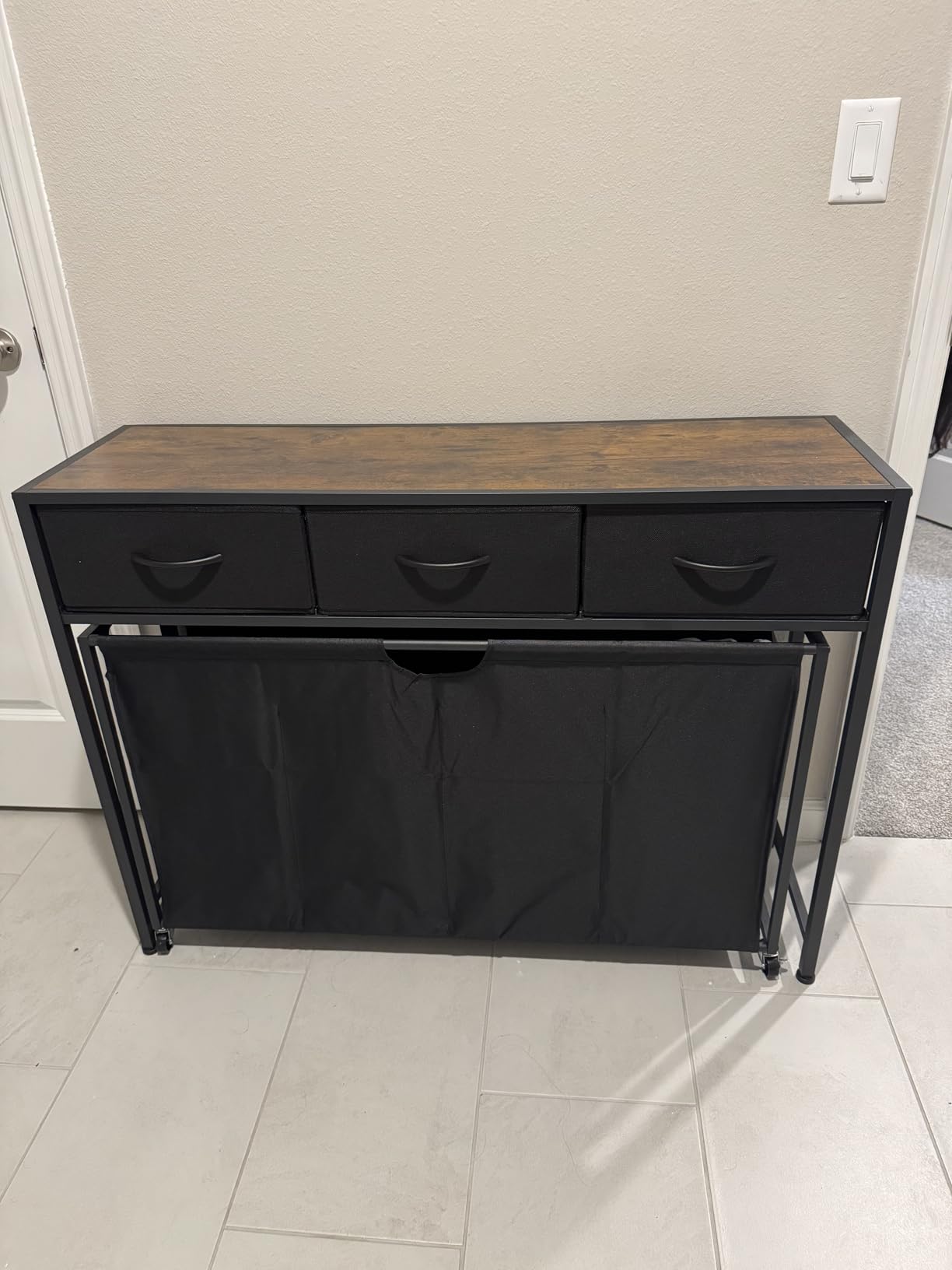 Laundry Sorter, Rolling Laundry Hamper with 4 Section Pull-Out Bags, 300L Large Laundry Basket Organizer with 3 Drawers, Laundry Hamper with Wheels for Laundry Room Organization, Bathroom, Bedroom customer photo 1