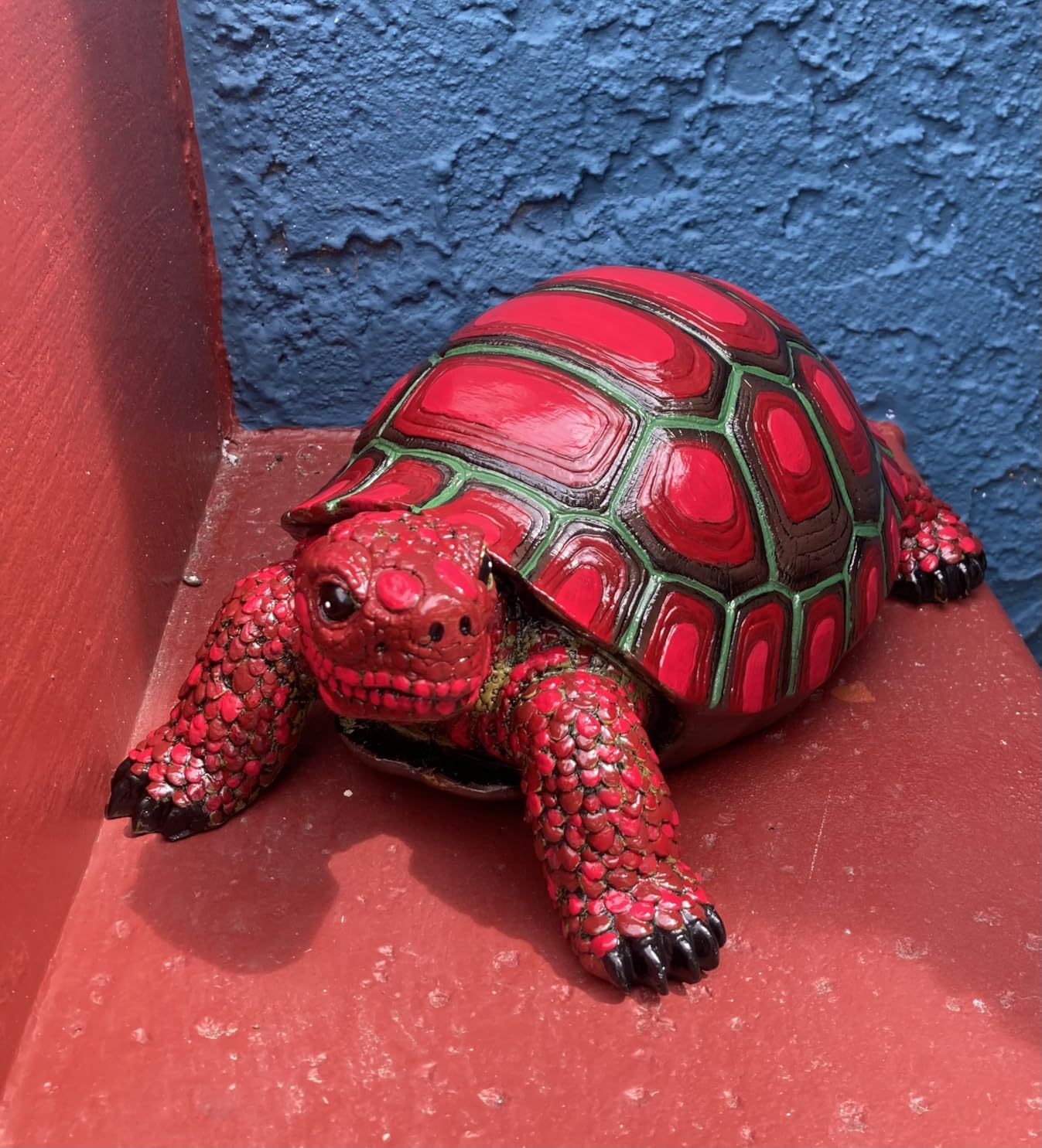 Weather-Resistant Resin Turtle Statue Decoration, Exquisite Handicraft, Artistic Simulation Animal Sculpture, Suitable for Outdoor Gardens, Courtyards, Ponds, Colorful Holiday Decoration Gifts customer photo 2