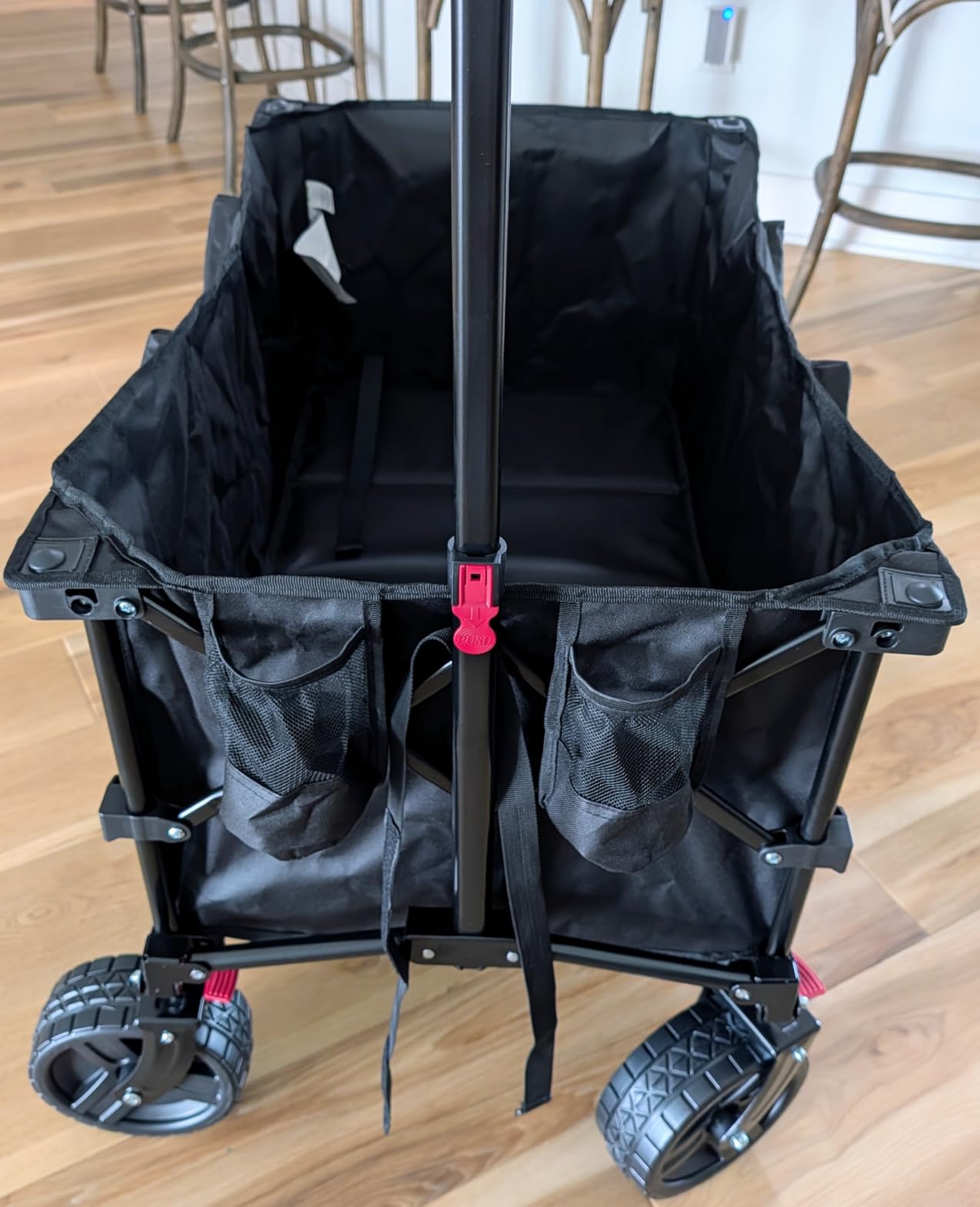 Sekey 220L Wagons Carts Foldable with Big All-Terrian Beach Wheels, Collapsible Heavy DutyWagon with Cup Holders, Extra Large Folding Wagon,Foldable Wagon for Camping, Garden, Sports. Black customer photo 1