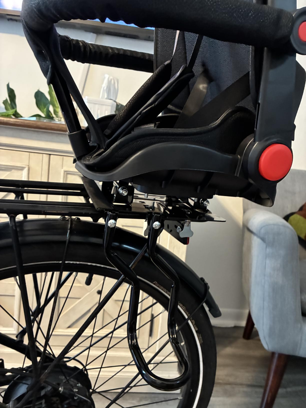 2026 Rear Child Bike Seat, Kids Seat for Adult Bike, Toddlers Rear Mount Bike Seat Design for Children Aged 2 to 8 Years Old, Rear Frame Mounted Baby Bike Seats Kids Safety Upgrade customer photo 1
