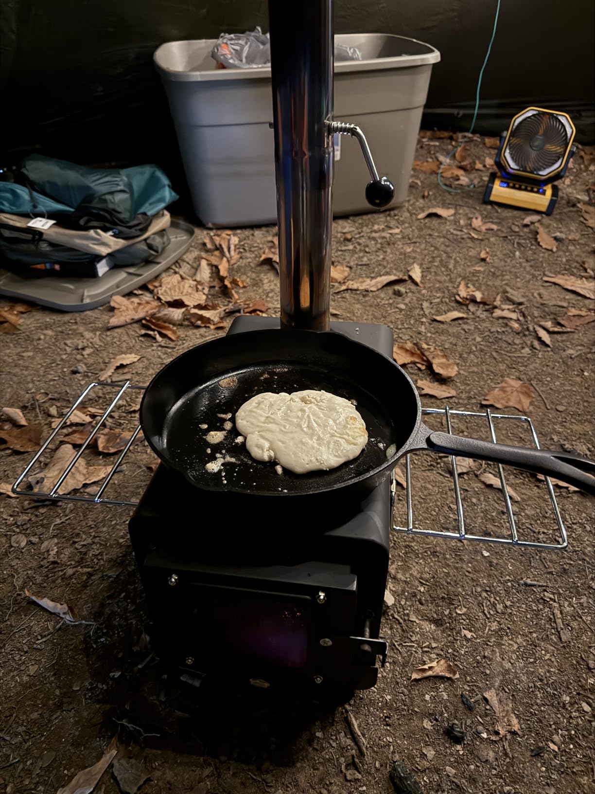 Black Wood Burning Tent Stove, 7 Section & 6 ft height Stainless Steel Chimney, Kungka Portable Hot Tent Stove customer photo 1