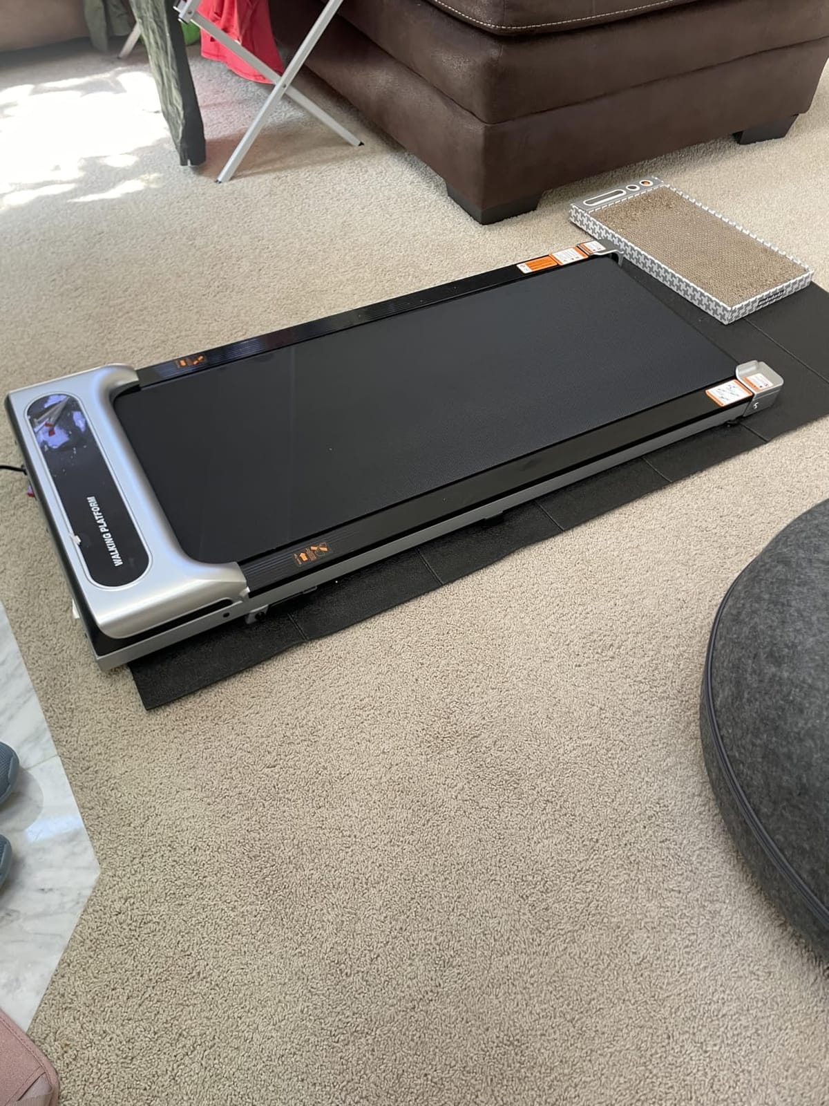 Stepwaver Walking Pad Mat, Treadmill Mat for Carpet & Hardwood Floors | High Density, 1/4 Thickness, Foldable, Floor Protection for Bike, Elliptical, Treadmill, Walking Pad customer photo 1