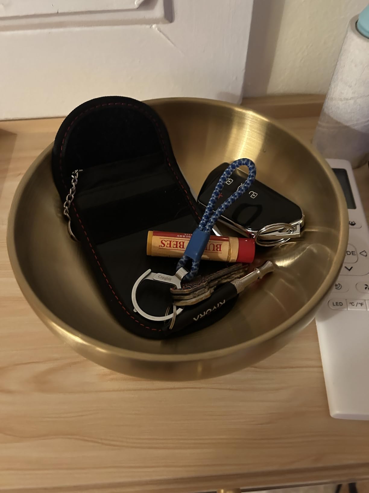 7.4 Inch Key Bowl for Entryway Table, Gold Decorative Bowl for Keys | Key Dish for Organizing Tabletop, Catch All Bowls for Kitchen Counter, Coffee Table, Home Decor customer photo 2