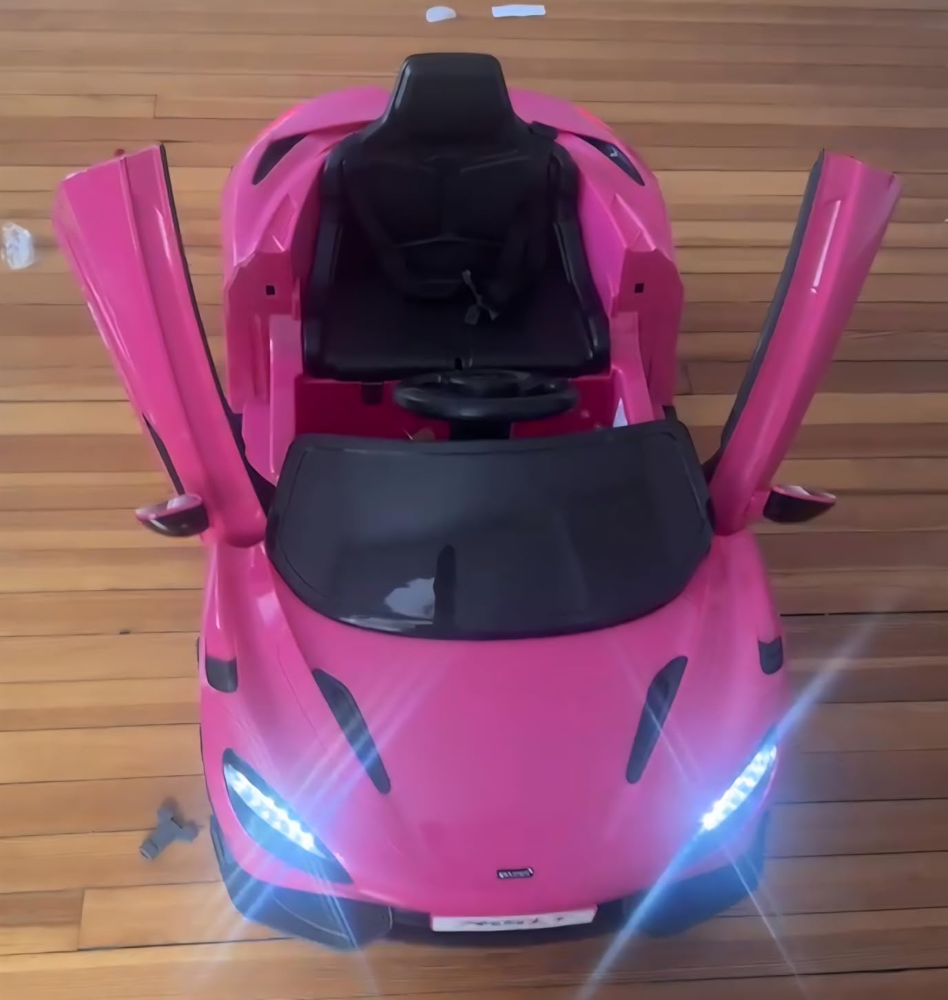 Kids Ride-on Car Licensed McLaren765LT for 3-6Years Old, Electric car 12V Battery Powered Electric Vehicle, w/Parent Remote, Music Player, LED Lights, Smooth Start, 3 Speeds, Pink customer photo 2
