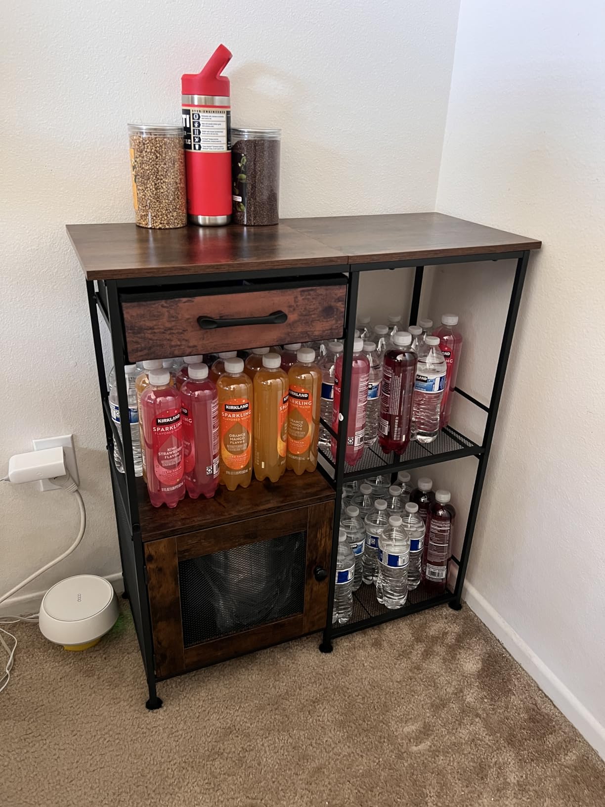SWTYMIKI Coffee Bar Cabinet for Home - Farmhouse Coffee Stand Station Multi-Purpose Buffet Sideboard Cabinet with Drawers - Kitchen Bar Table for Living Room, Corner, Small Space, Espresso customer photo 2