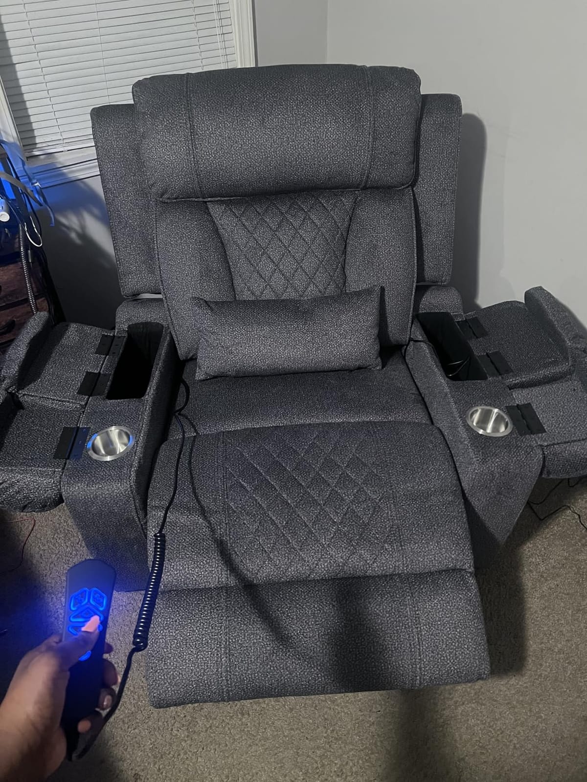 FUNECORP Big Man Power Lay Flat Lift Chair Oversized Recliner Dual Motor Heat Vibration for Elderly, Overstuffed Electric 28