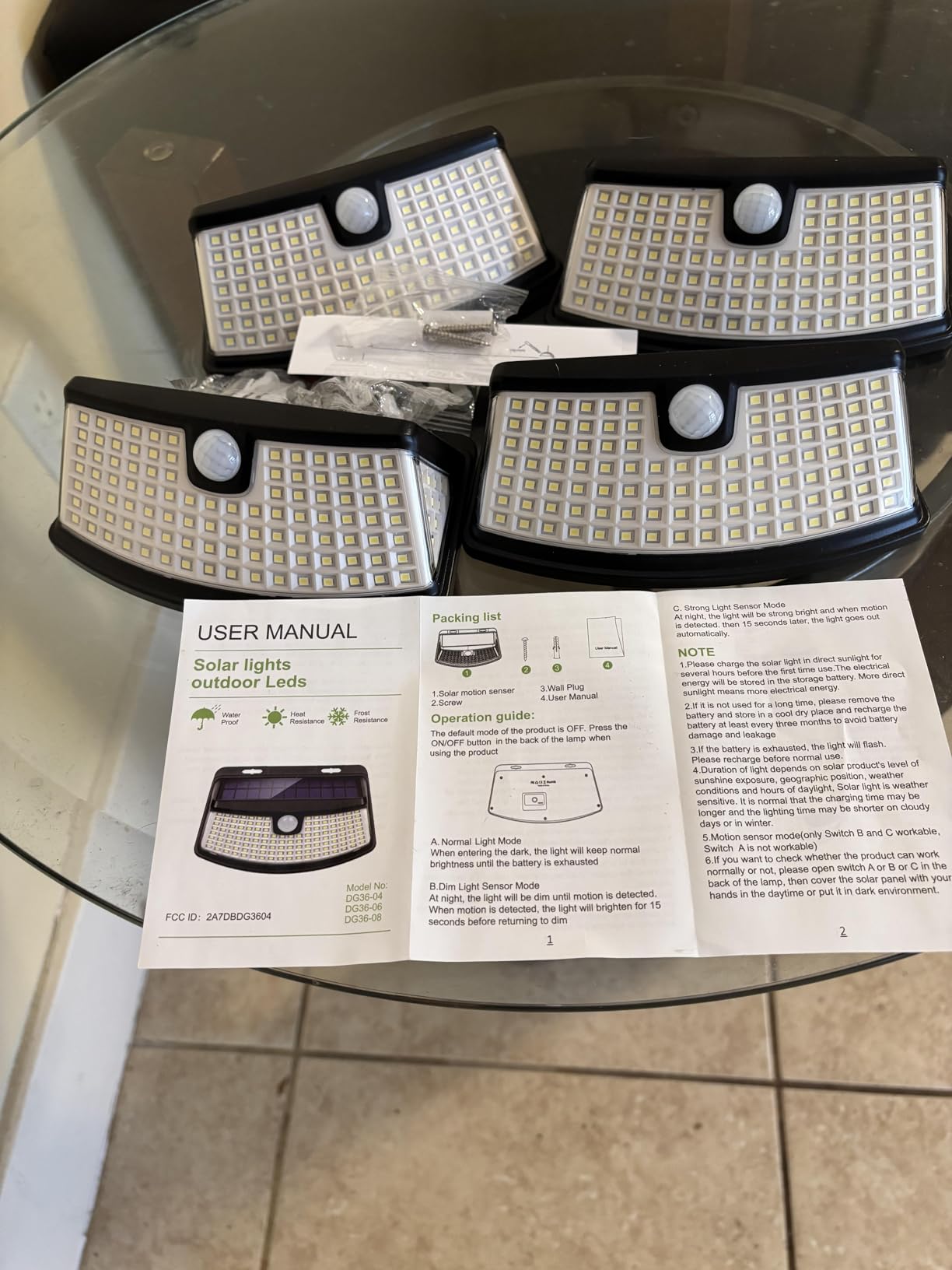 Aootek Solar Motion Sensor Lights Outdoor 120 LEDs, 6 Pack, 270° Wide Angle, IP65 Waterproof, Step Lights For Front Door, Yard, Garage, Deck customer photo 1