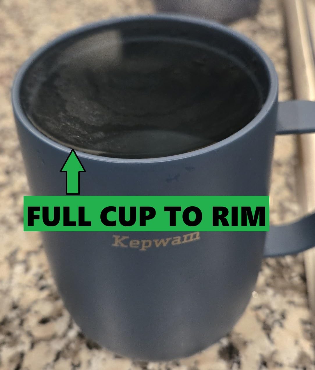 Kepwam Self-Heating Coffee Mug T2, 16oz Electric Heated Mug Hot Up to 149F | No App, 3 Temp Settings to Keep Coffee Warm, Long-Lasting Battery customer photo 1
