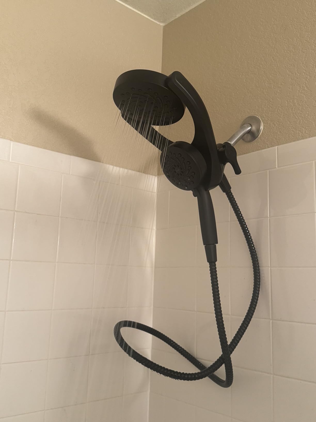 Delta 5-Setting HydroRain 2-in-1 Dual Shower Head with ProClean Spray, Brushed Nickel High Pressure Shower Head with Handheld Spray, 1.75 GPM Flow Rate, Satin Nickel 75419SN customer photo 2