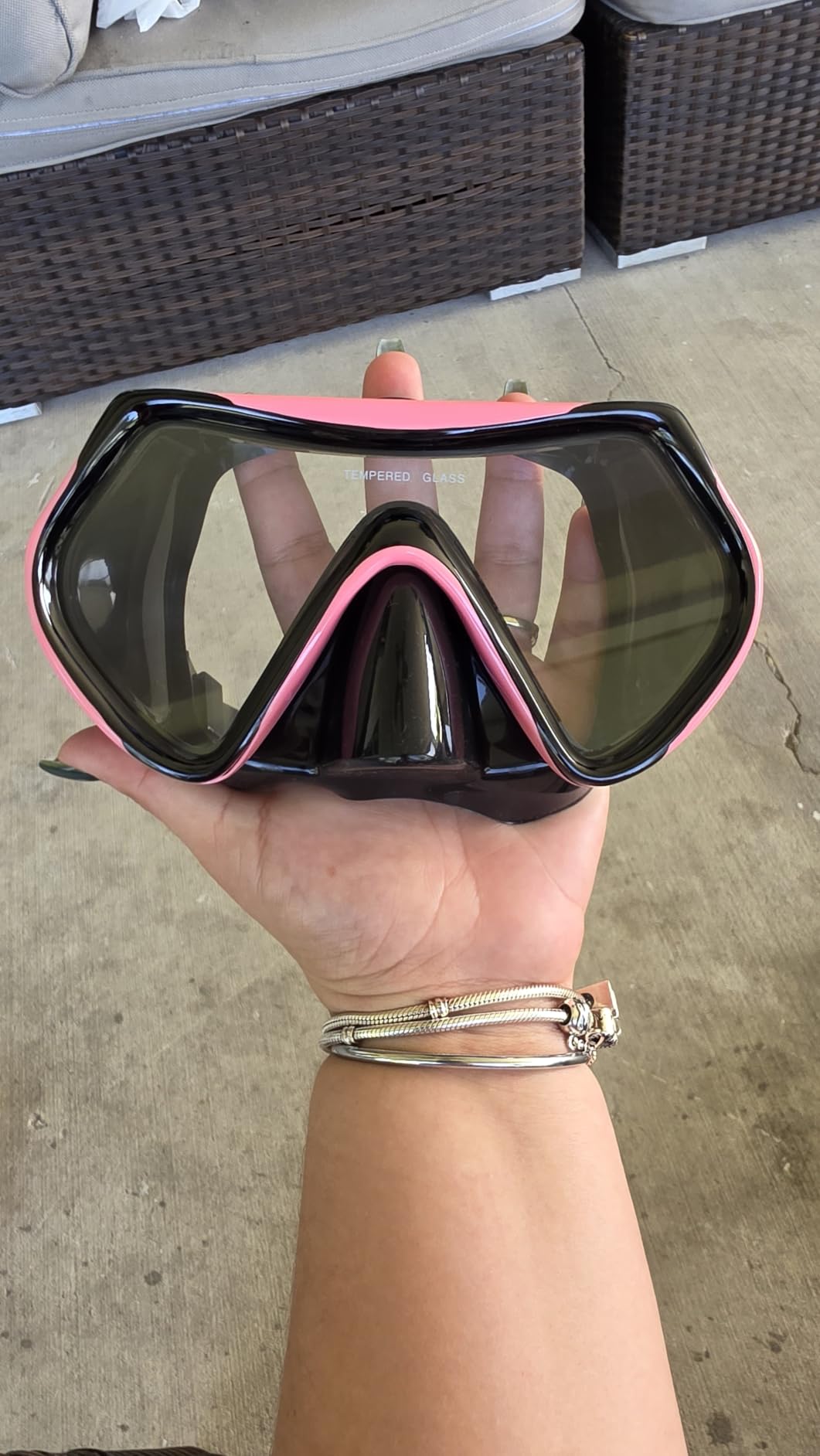 JRing Snorkeling Gear for Adults, Snorkel Mask Set Anti Fog Goggles Dry Snorkel | 180 Degree Tempered Glass, Anti Fog Goggles, Dry Top Snorkel, for Swimming Scuba Diving customer photo 1