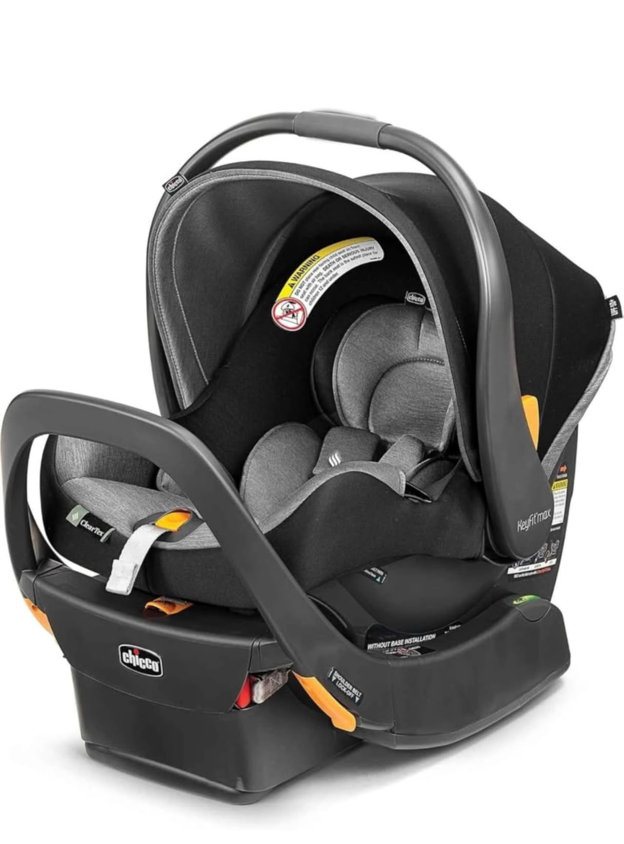 Chicco KeyFit Max ClearTex Infant Car Seat and Base, Rear-Facing, 4-30 lbs | Lupine/Purple, flame retardant-free ClearTex, GREENGUARD Gold, stroller-compatible infant car seat customer photo 2