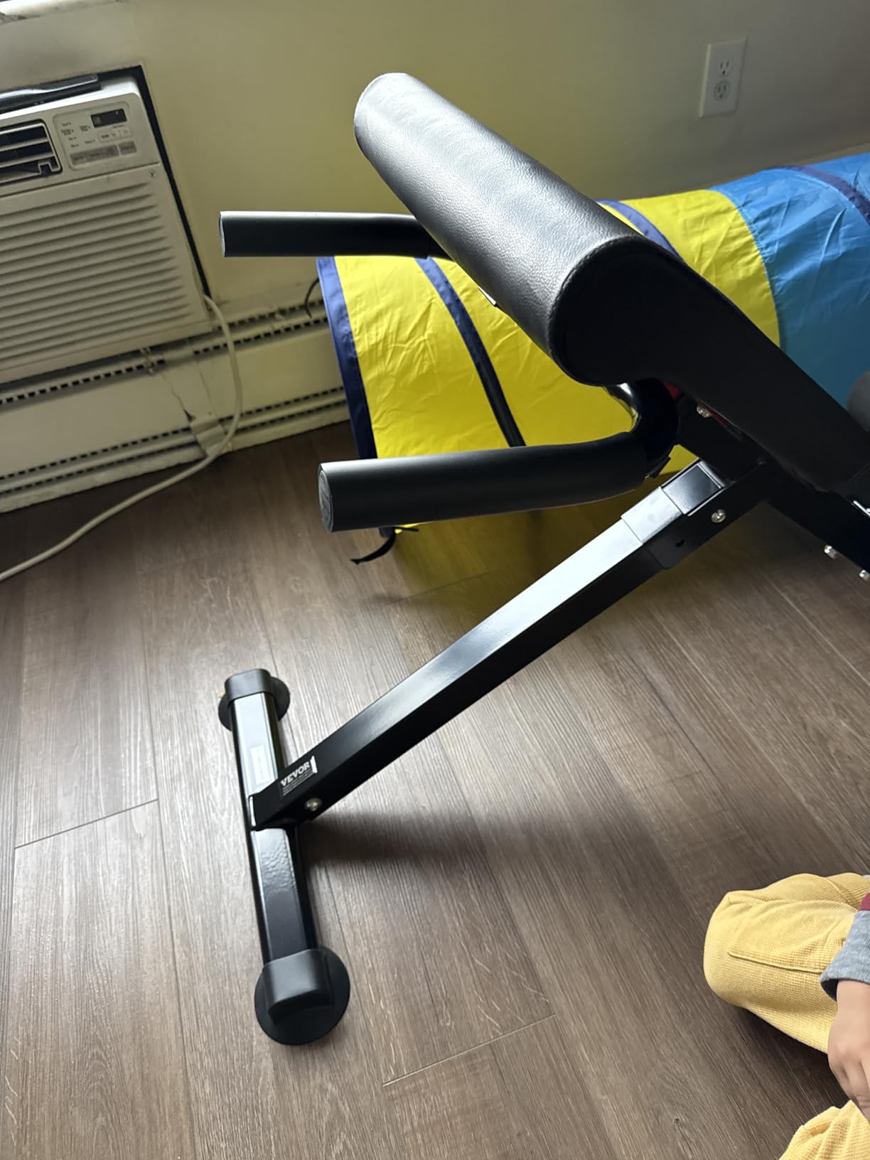 VEVOR Roman Chair Hyperextension Bench, 250 lbs Adjustable & Foldable Extension Machine, Multi-Function Exercise Equipment for Glute, Hamstring, Back, and Ab Workout, Fitness Weight Bench for Home Gym customer photo 2