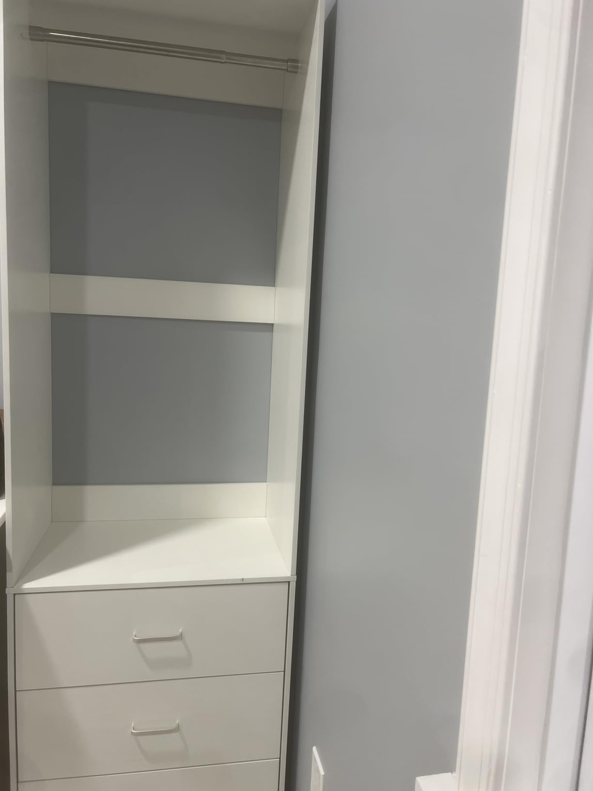 Aheaplus 2.5FT Closet System with 3 Drawers, 29.5